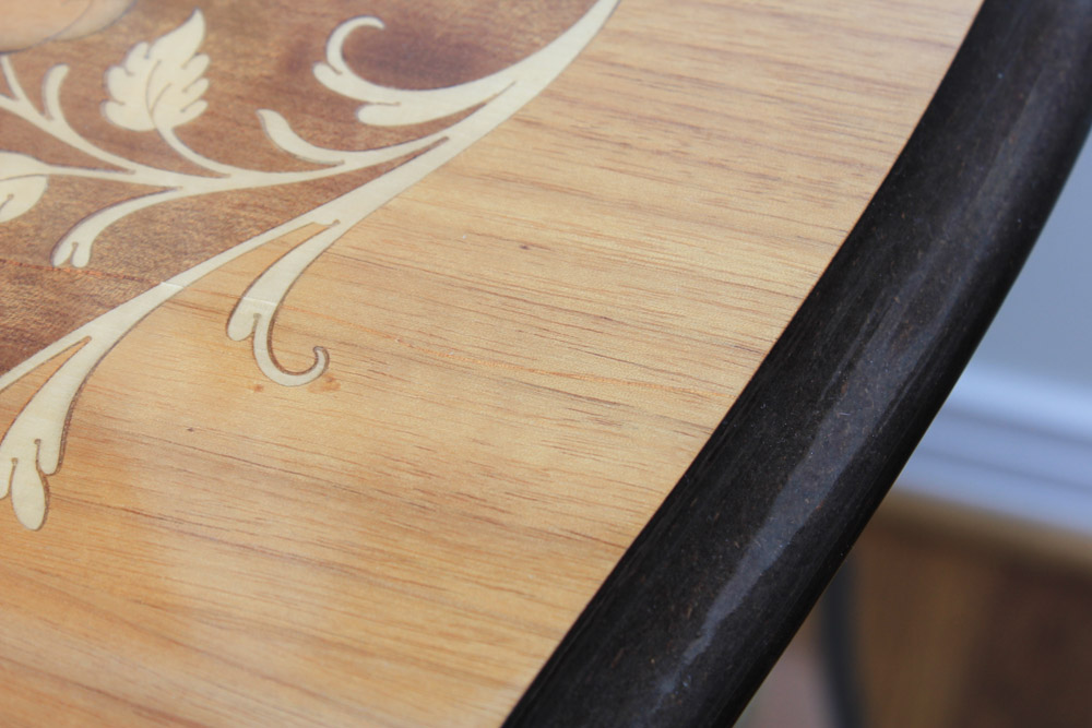 Italian Drop Leaf with Burl Inlay Bar Cart