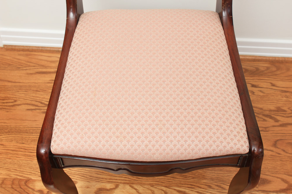 Set of Vintage Rose-Carved Mahogany Dining Chairs