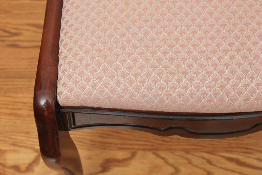 Set of Vintage Rose-Carved Mahogany Dining Chairs