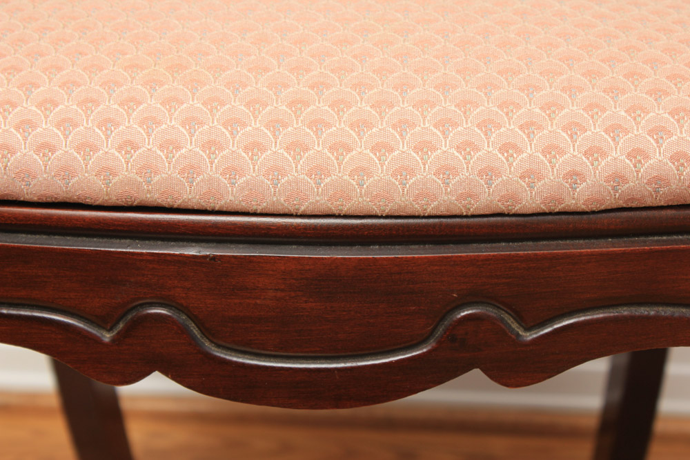 Set of Vintage Rose-Carved Mahogany Dining Chairs