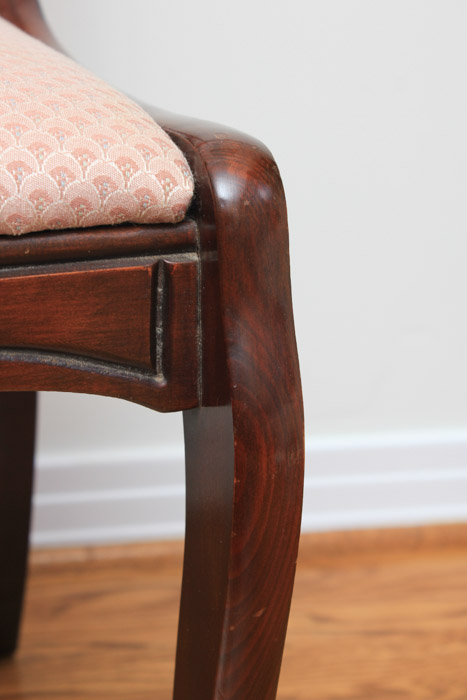 Set of Vintage Rose-Carved Mahogany Dining Chairs