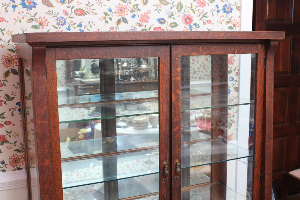 Antique Oak China Cabinet