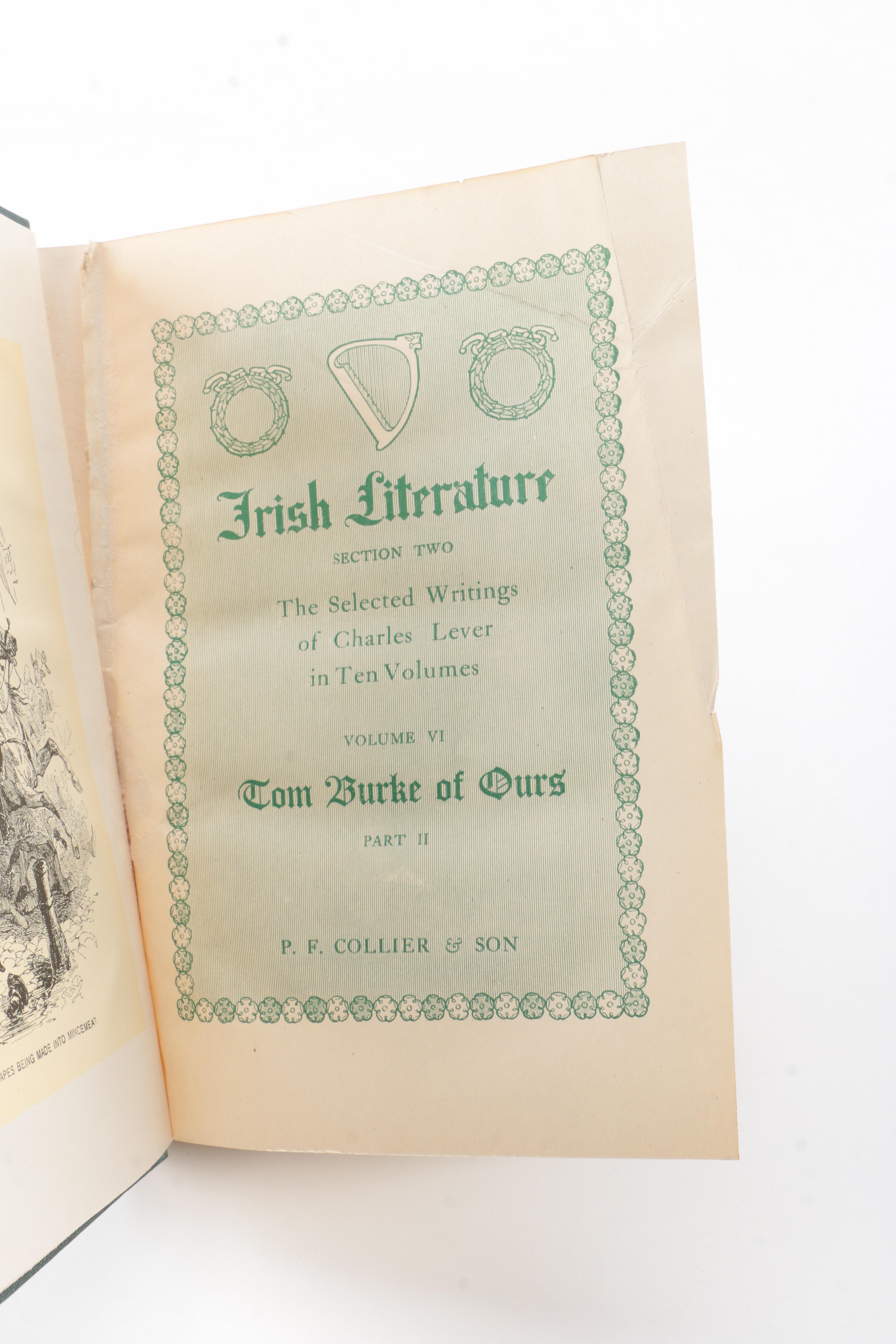 Circa 1904 "Irish Literature" in Four Volumes Compiled by C. Lever