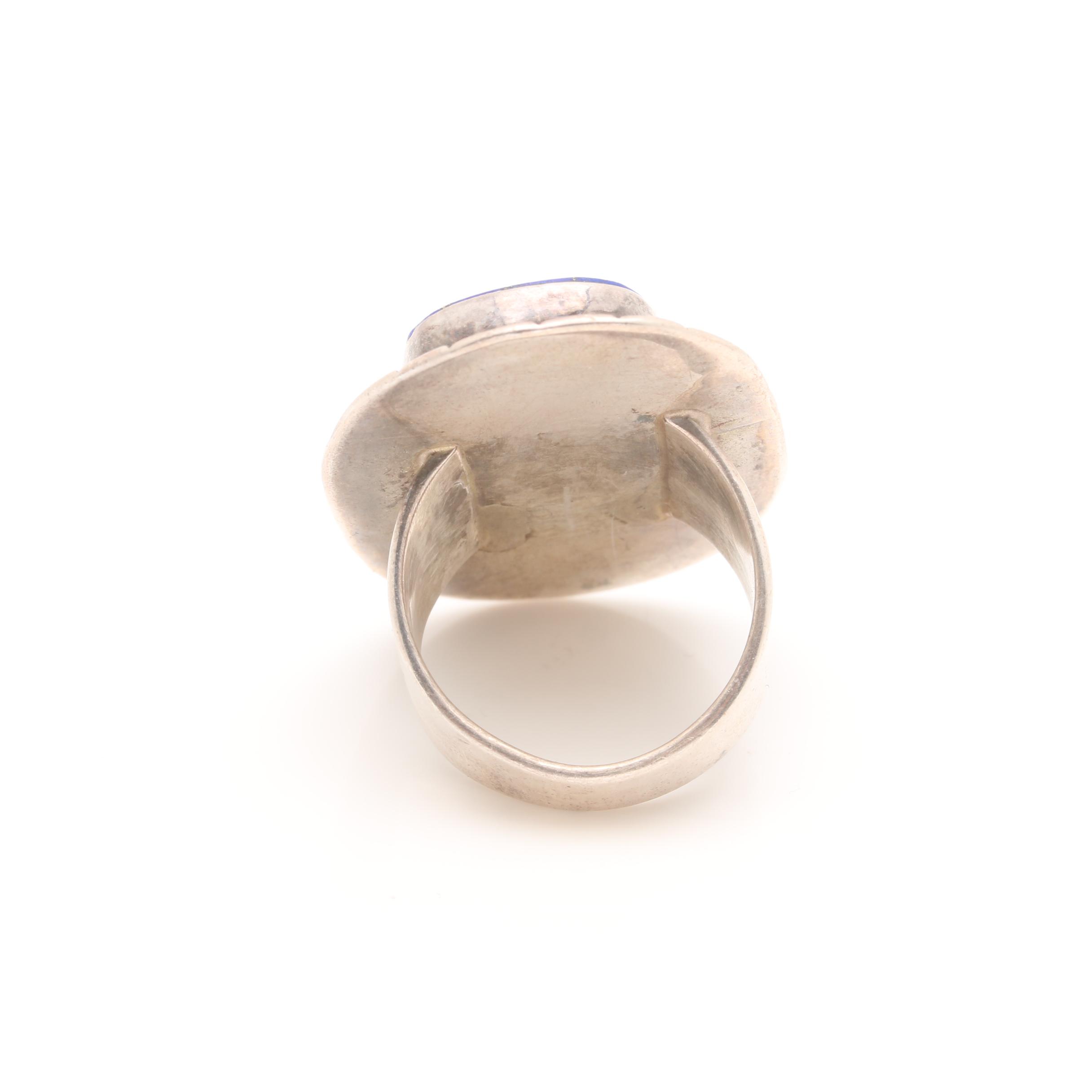 A.K. Edgar Sterling Silver Lapis Lazuli Ring