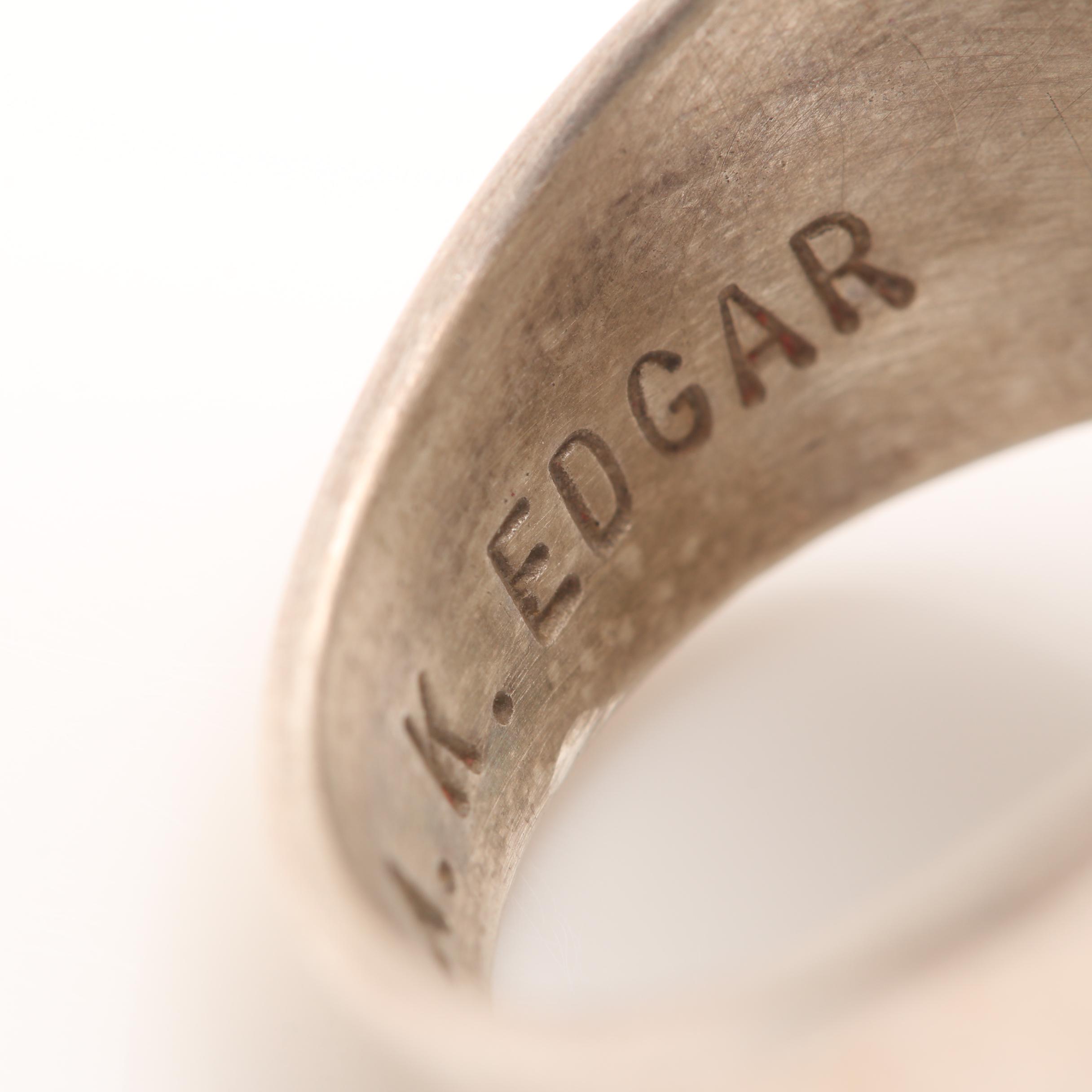 A.K. Edgar Sterling Silver Lapis Lazuli Ring