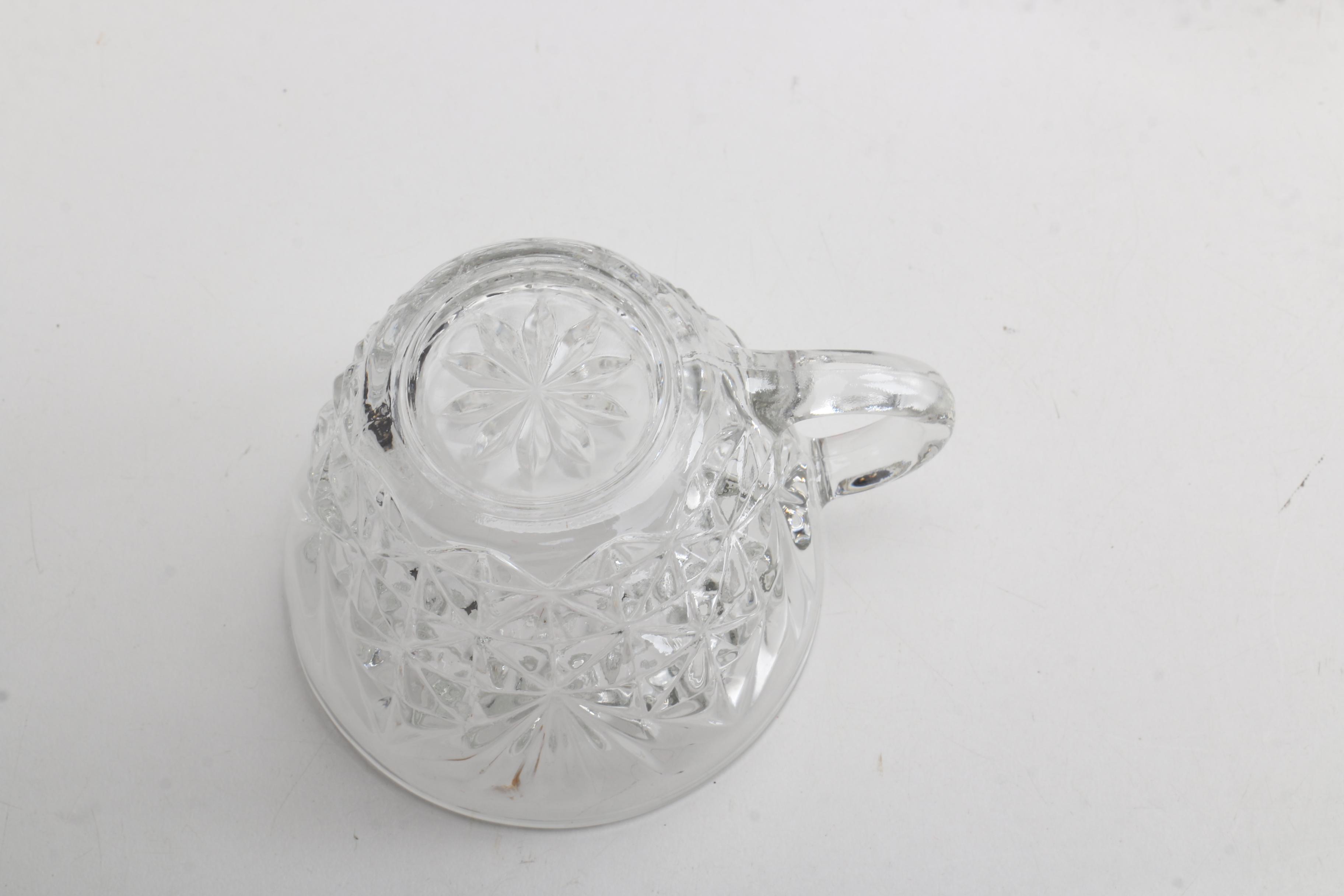 Pressed Glass Punch Bowl Set