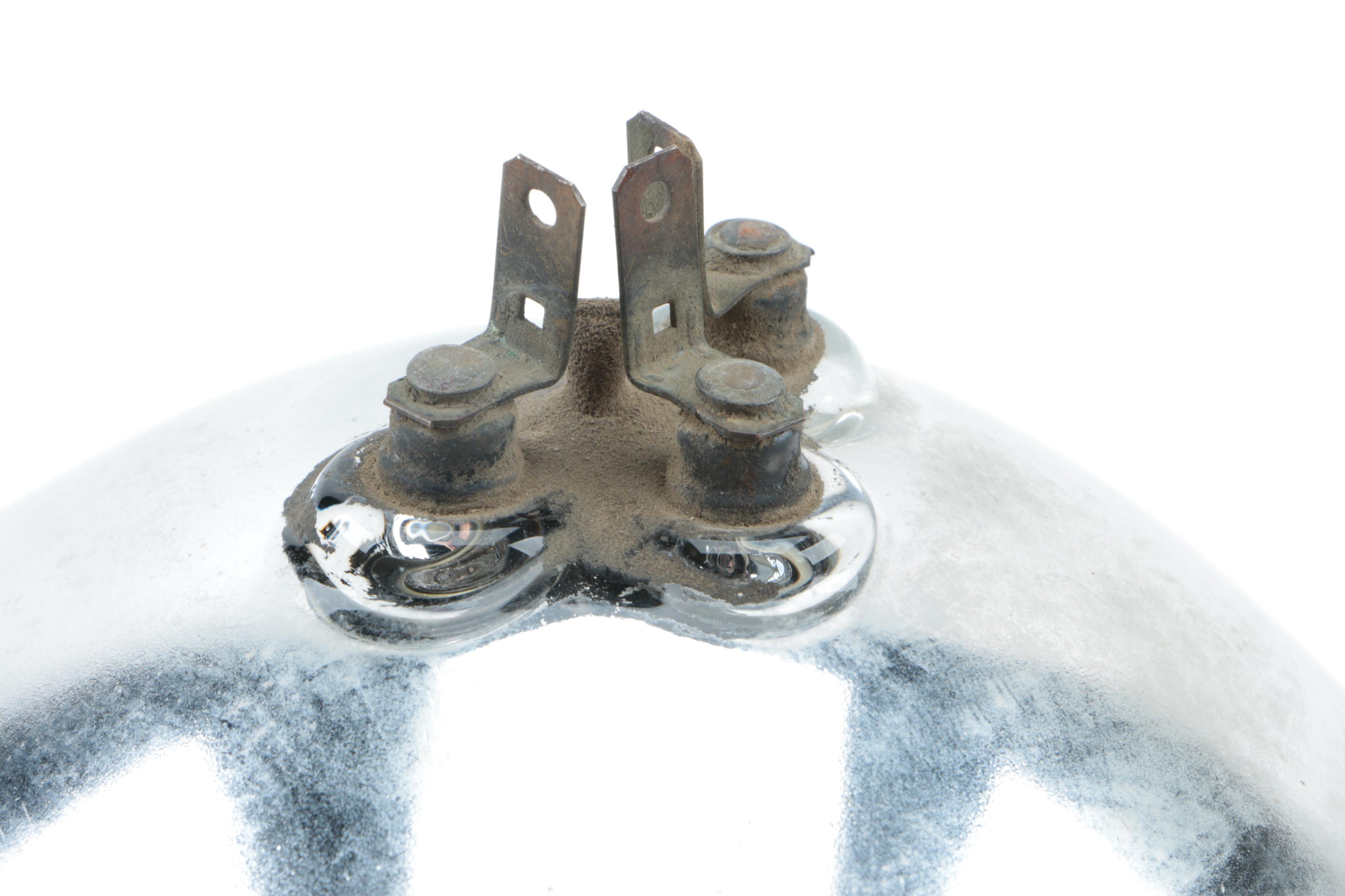 Vintage General Electric Sealed Beam Headlight and Amber Glass Foglight