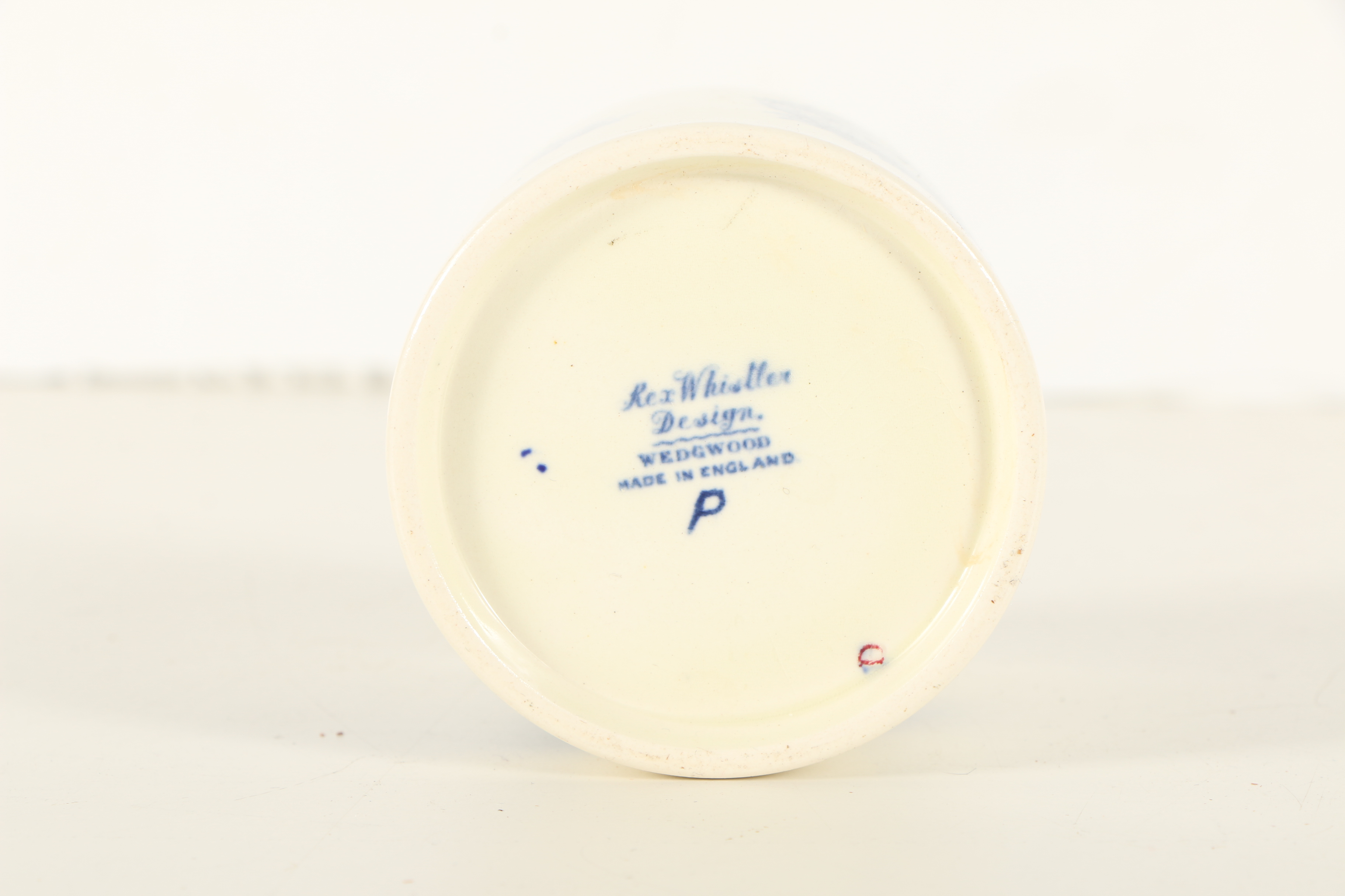 Rex Whistler Wedgwood Jam Pot and Small Delft Dish