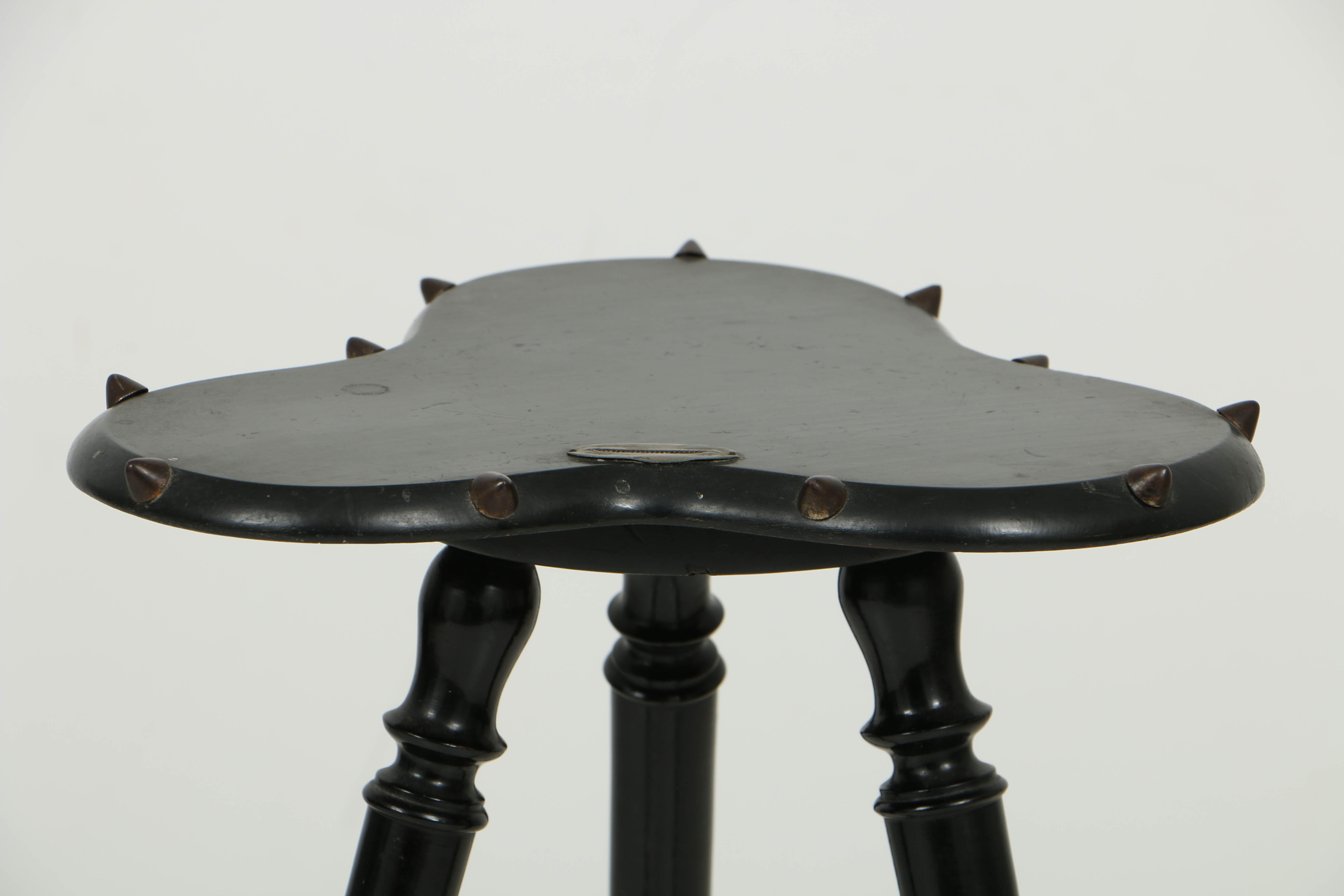 Antique Victorian Aesthetic Movement Faux-Bamboo Corner Chair and Trefoil Stand