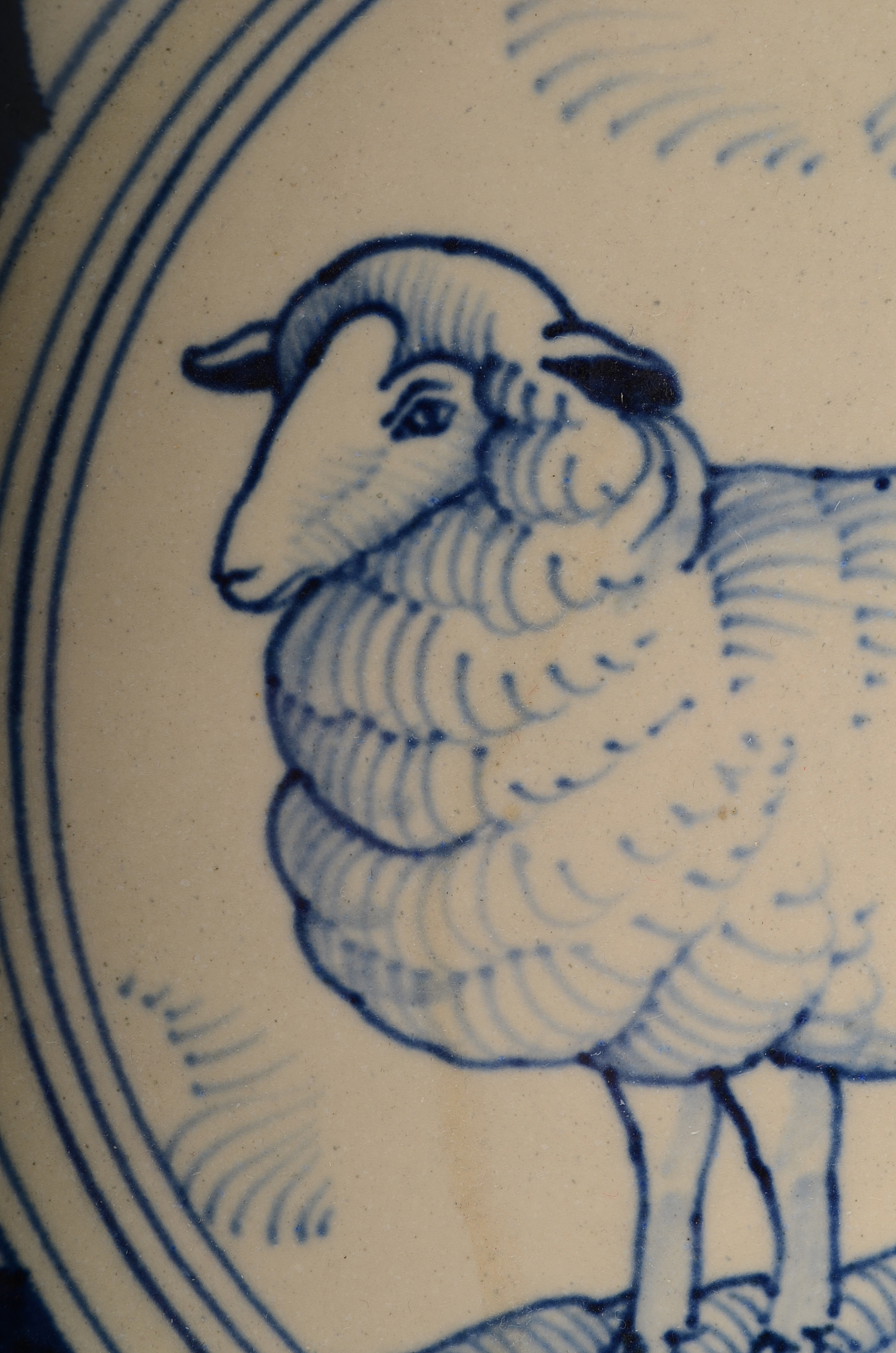 Four José Dovis Hand Decorated Pottery Plates