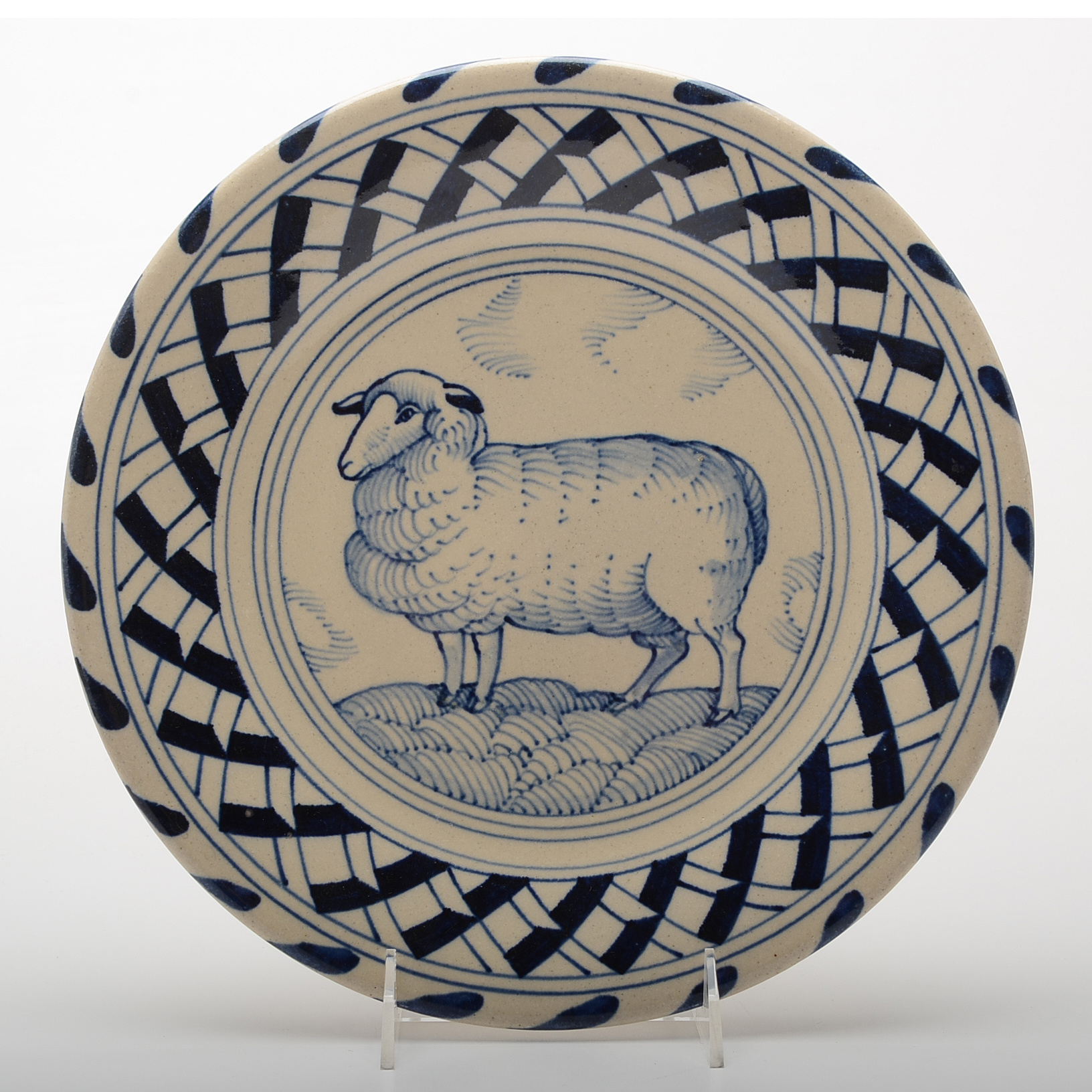 Four José Dovis Hand Decorated Pottery Plates