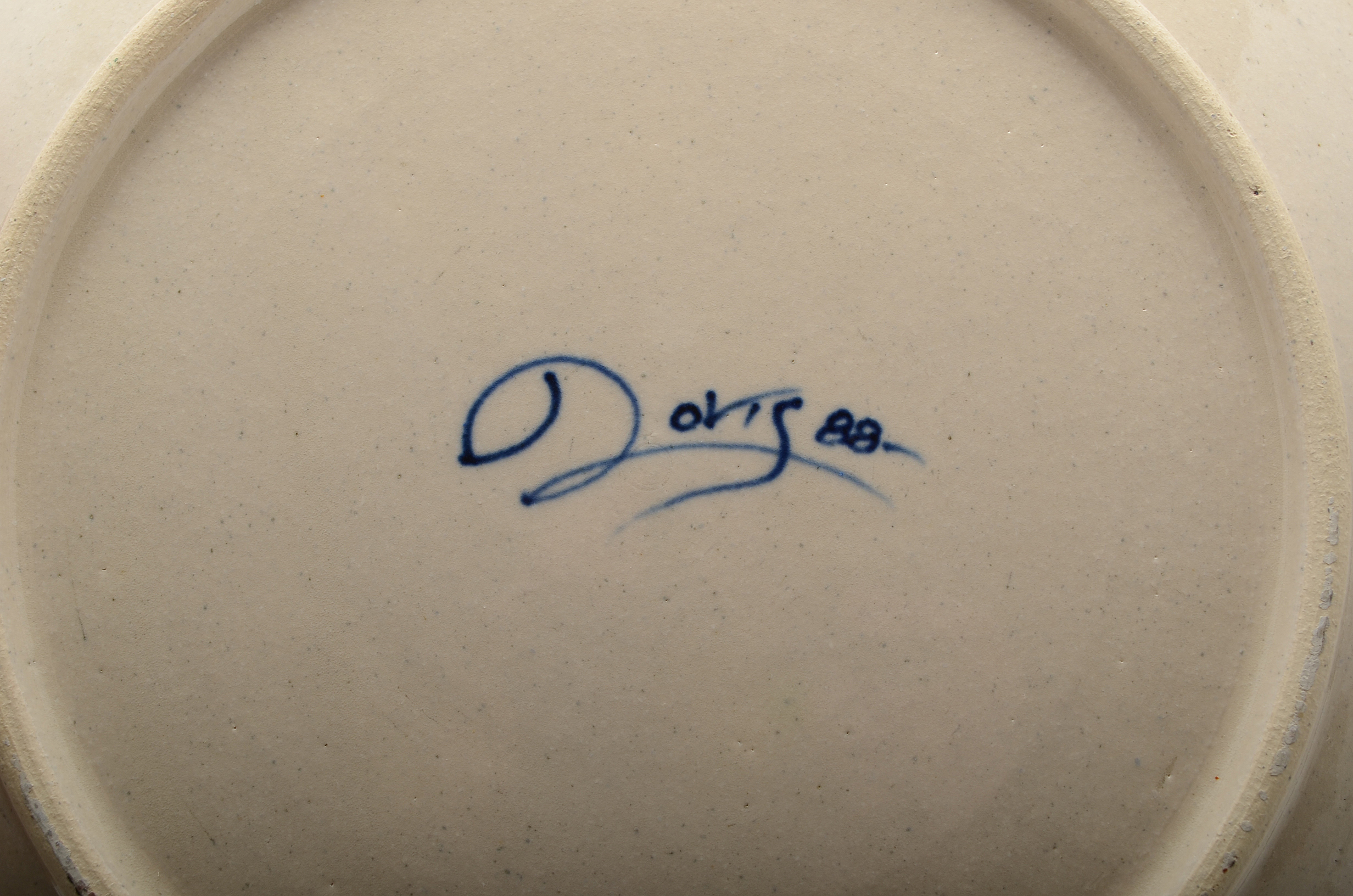 Four José Dovis Hand Decorated Pottery Plates