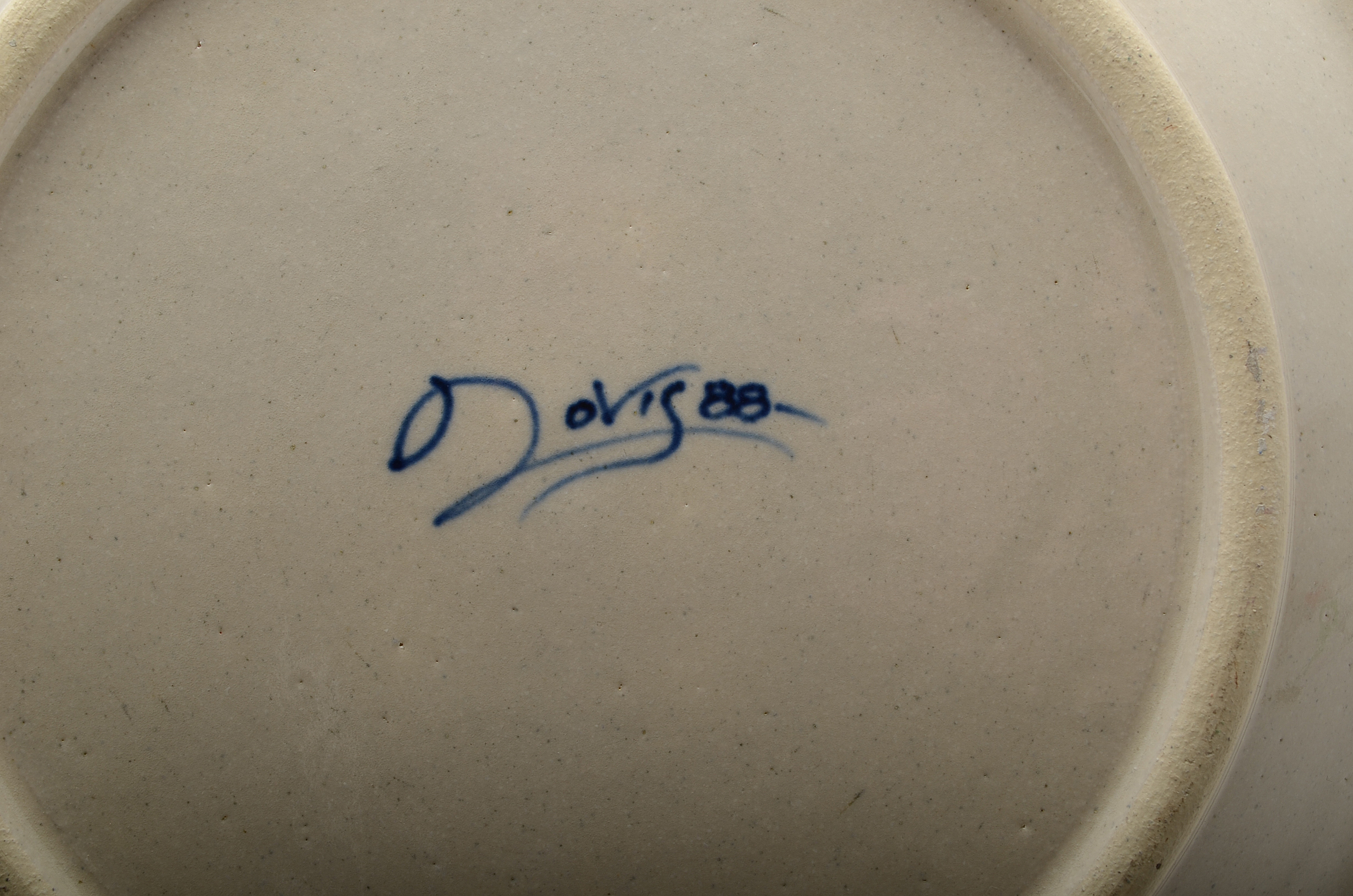Four José Dovis Hand Decorated Pottery Plates