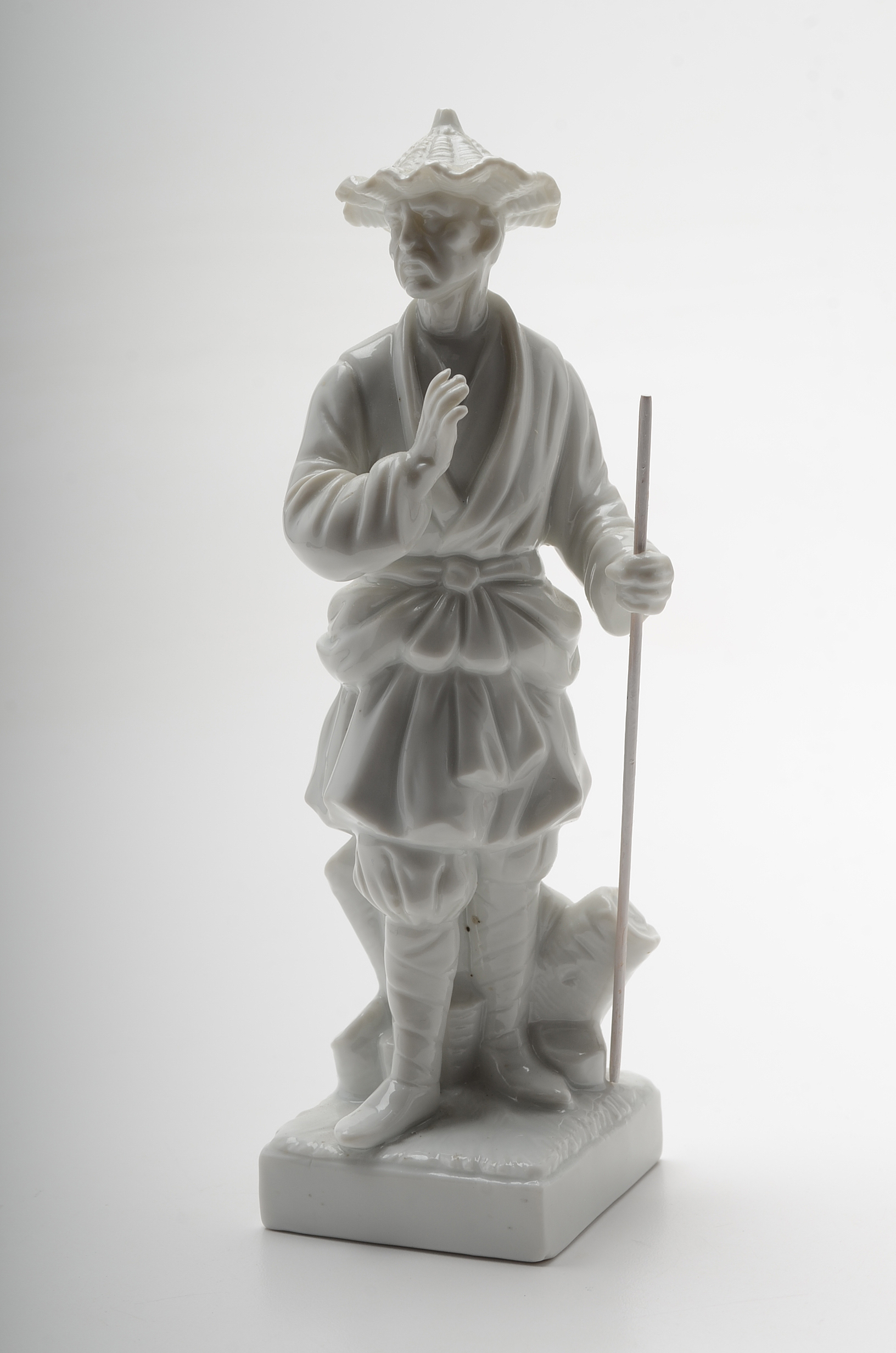 Four "Fitz and Floyd" White Porcelain Chinese Figures
