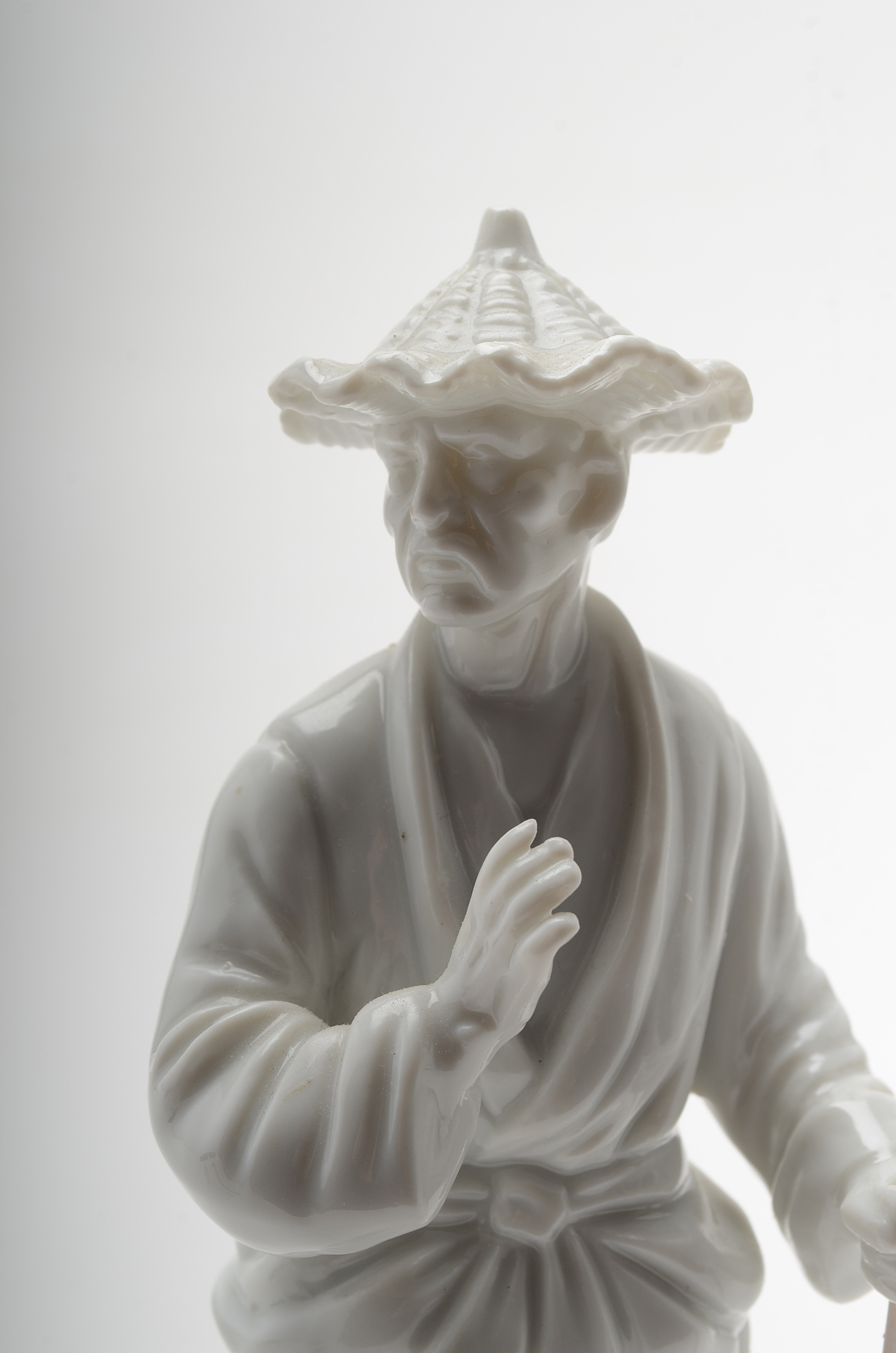 Four "Fitz and Floyd" White Porcelain Chinese Figures