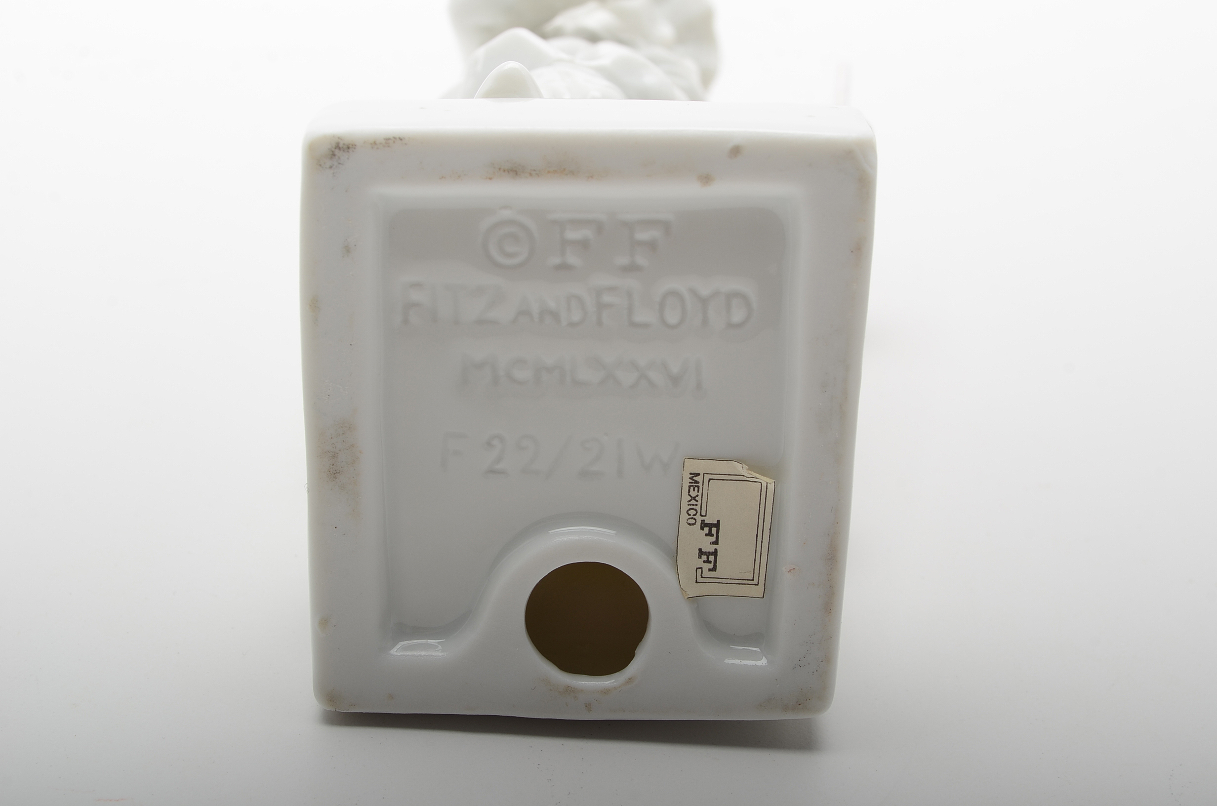 Four "Fitz and Floyd" White Porcelain Chinese Figures