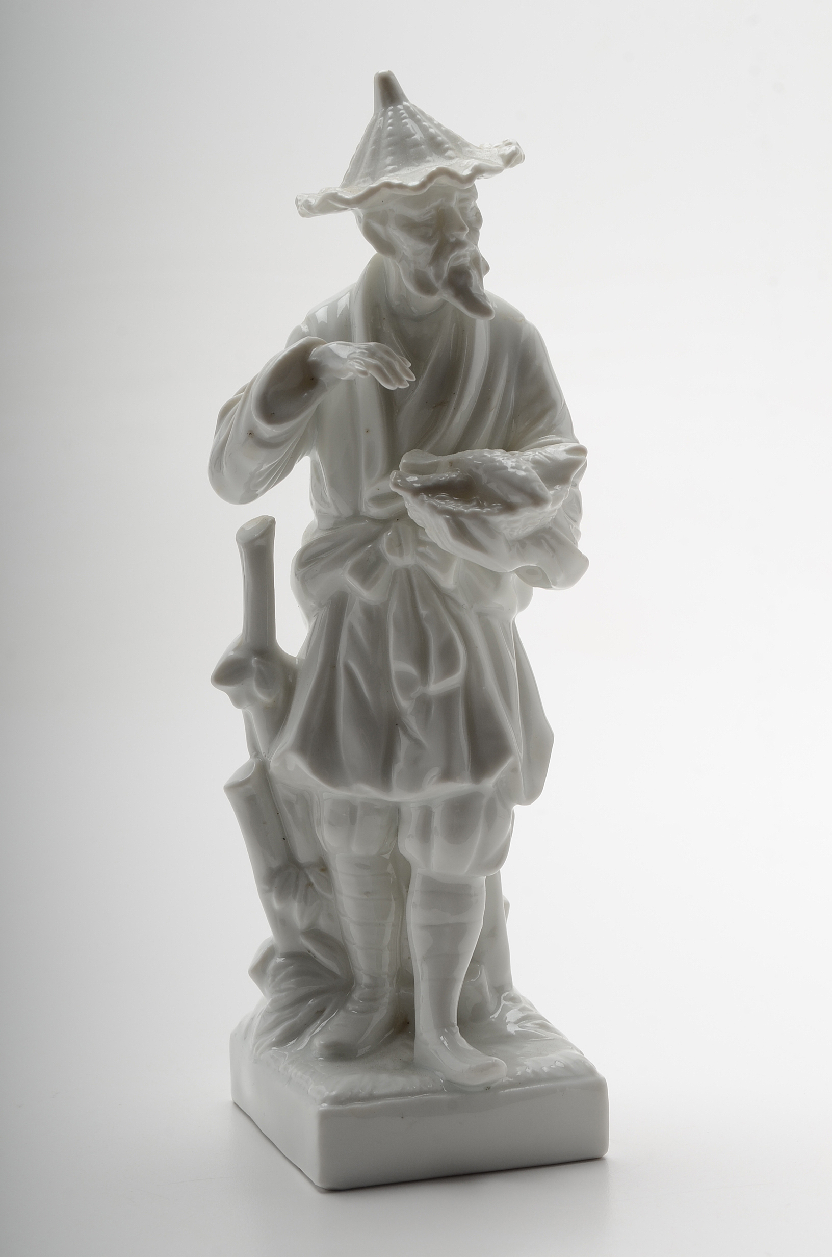 Four "Fitz and Floyd" White Porcelain Chinese Figures