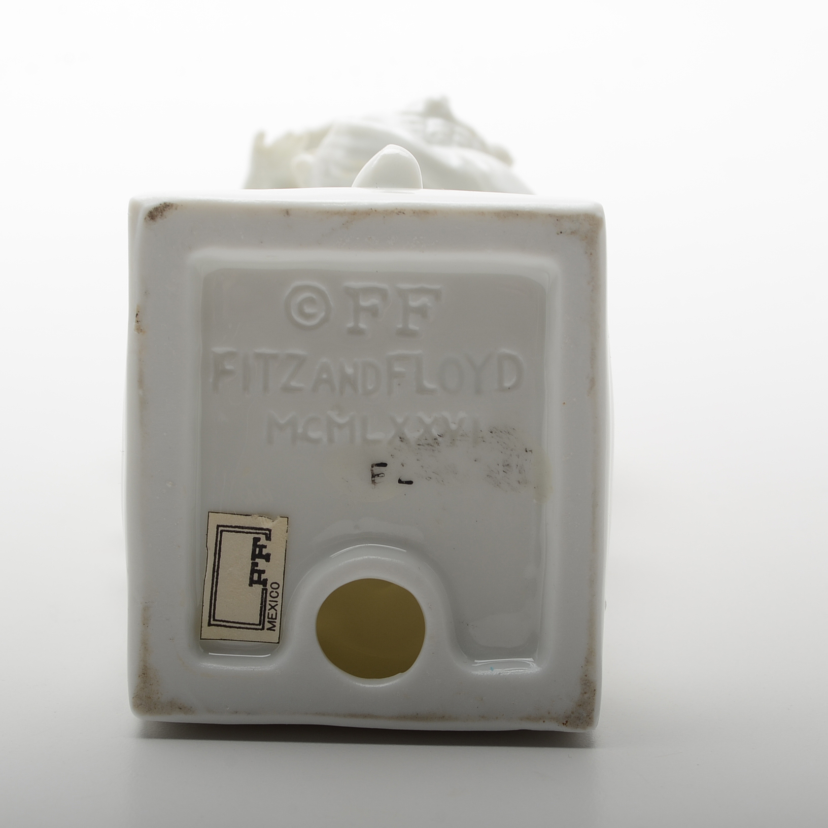 Four "Fitz and Floyd" White Porcelain Chinese Figures