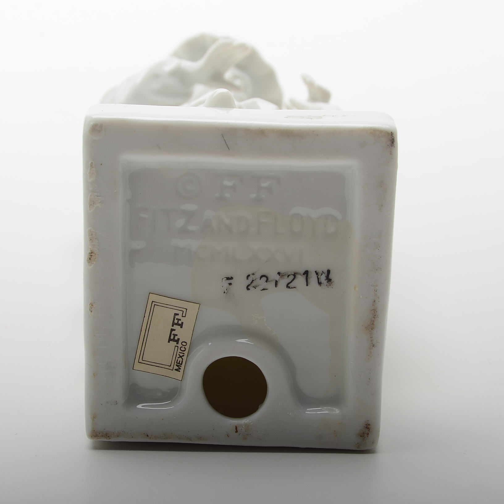 Four "Fitz and Floyd" White Porcelain Chinese Figures