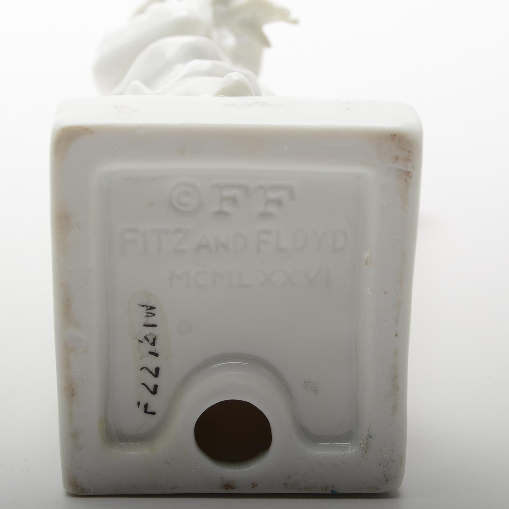 Four "Fitz and Floyd" White Porcelain Chinese Figures