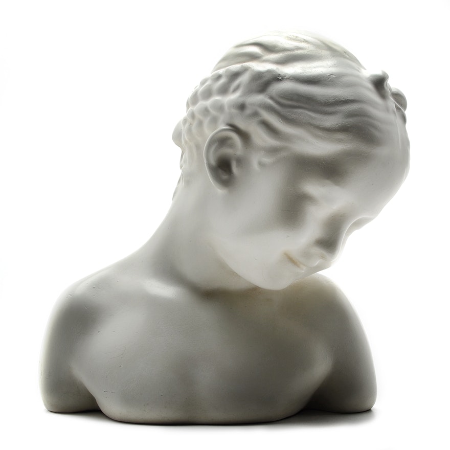 Ceramic Young Girl Bust