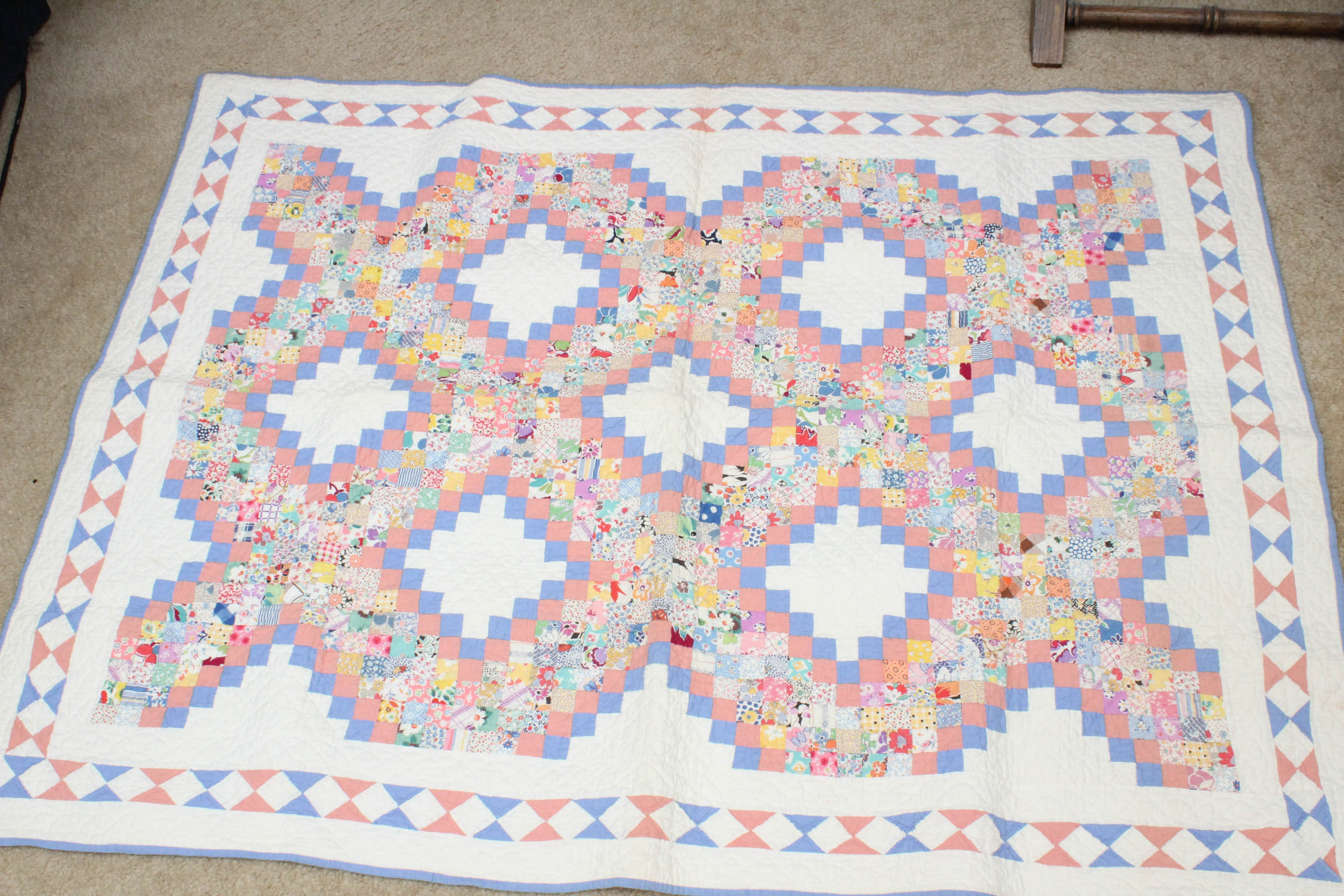 Vintage Esmond Blanket and Handmade Quilt