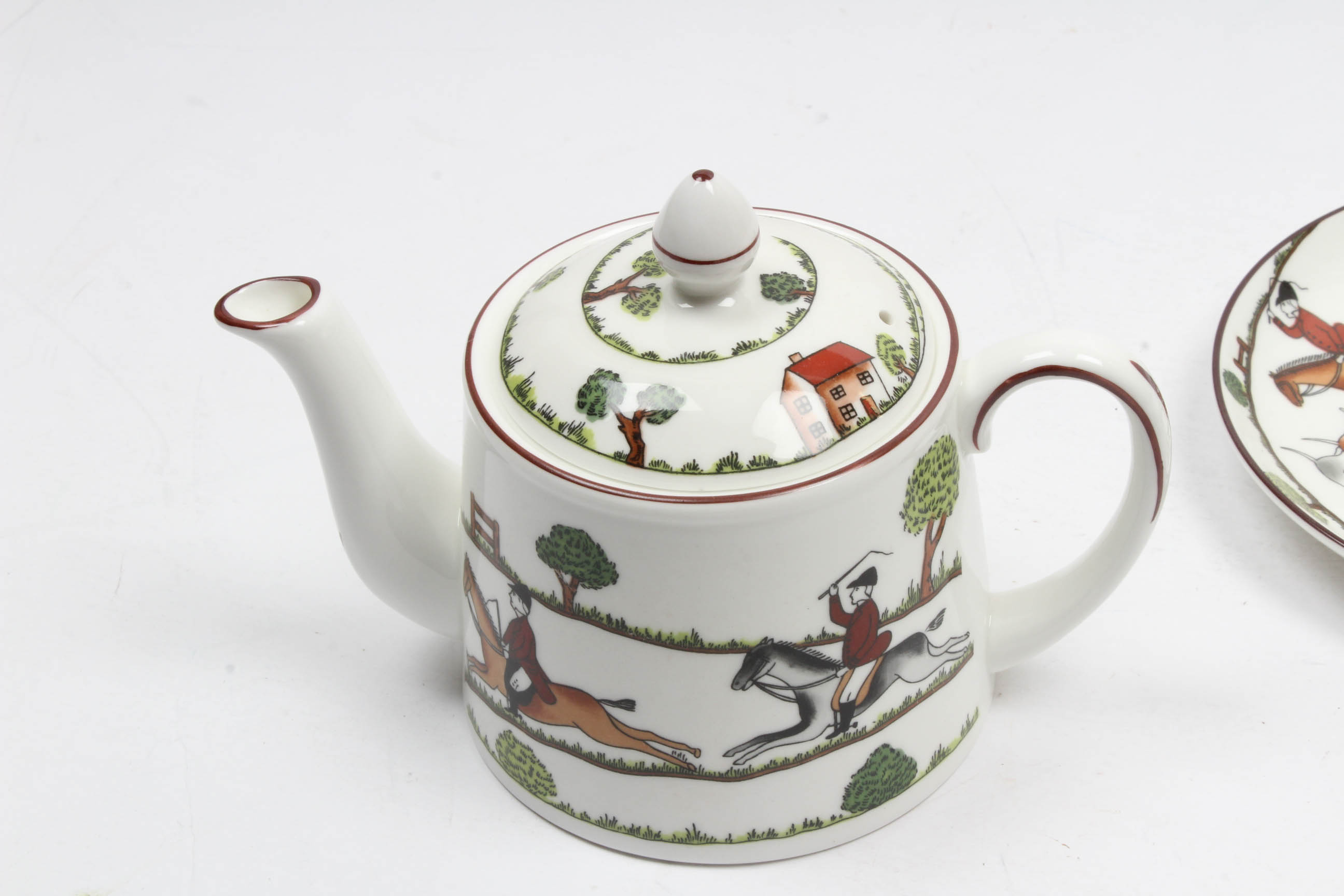 Crown Staffordshire "Hunting Scene" Porcelain Tableware