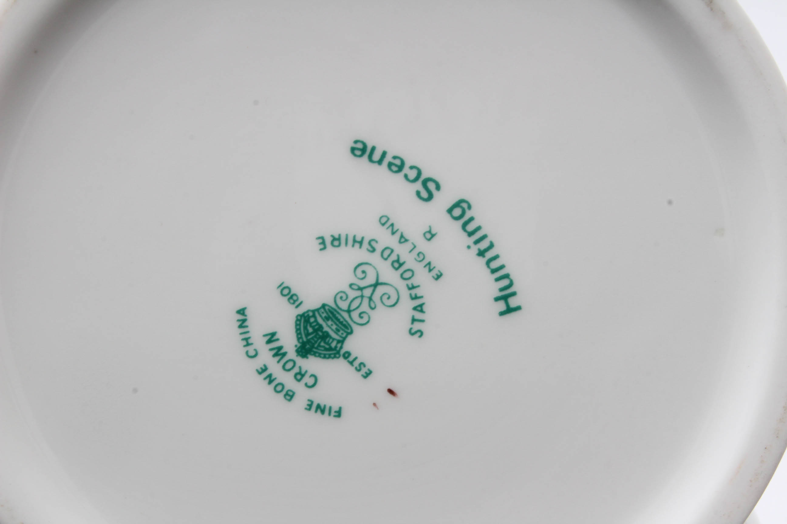 Crown Staffordshire "Hunting Scene" Porcelain Tableware