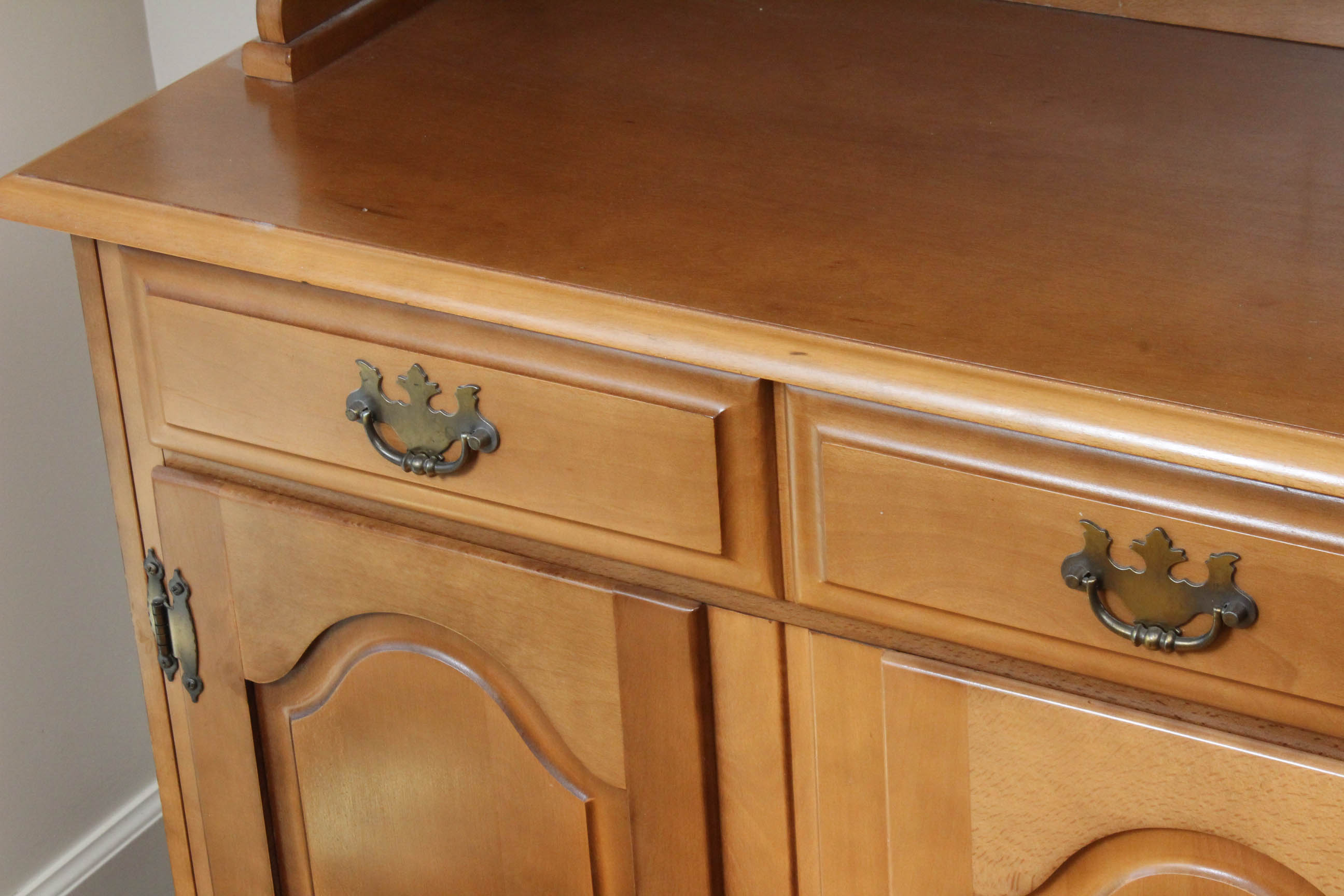 Vintage Maple Wood Hutch