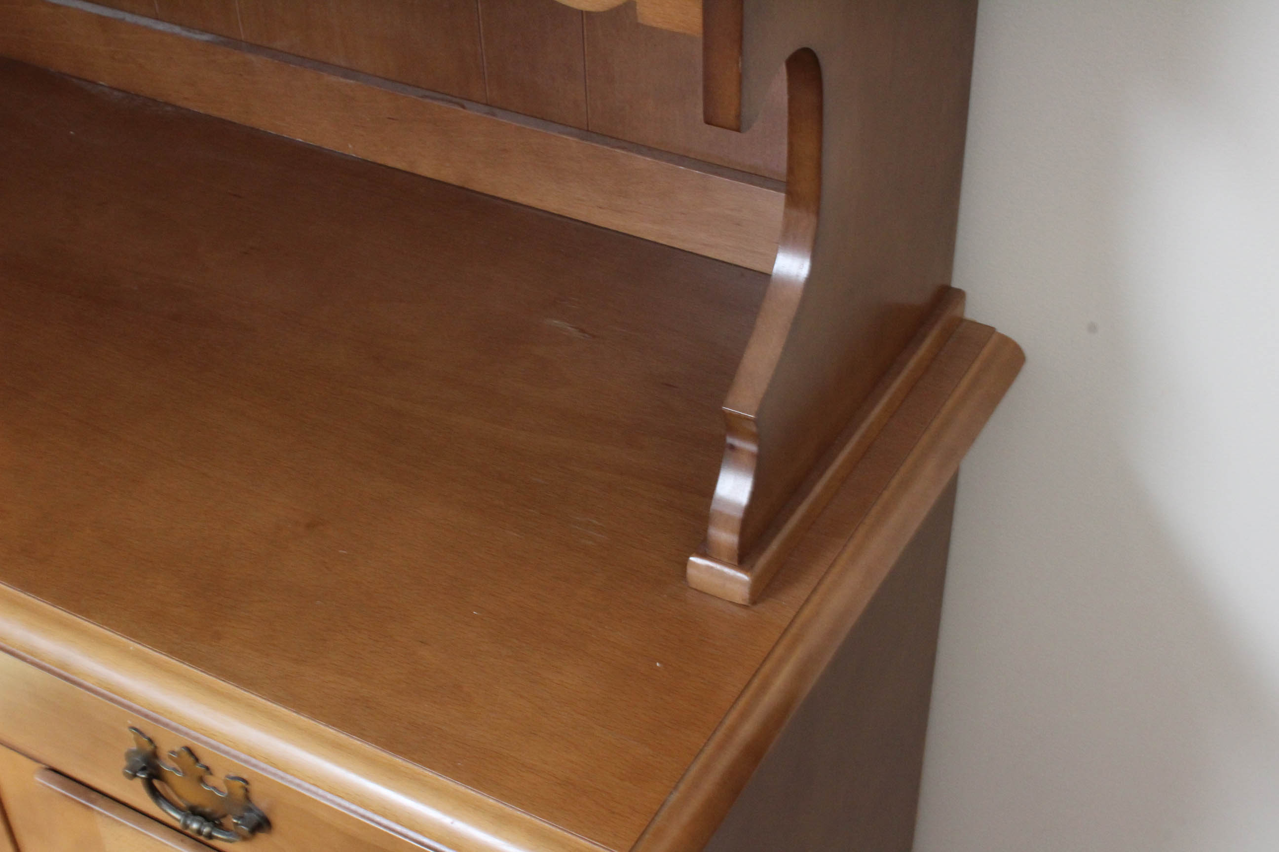 Vintage Maple Wood Hutch