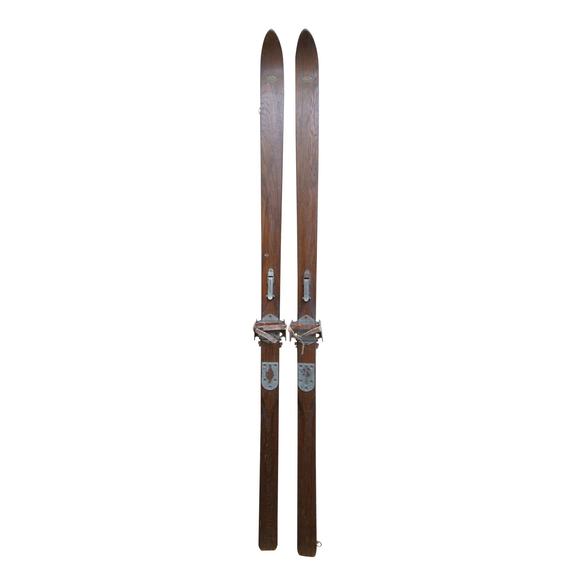 Vintage Wooden C.A. Lund "Record" Skis