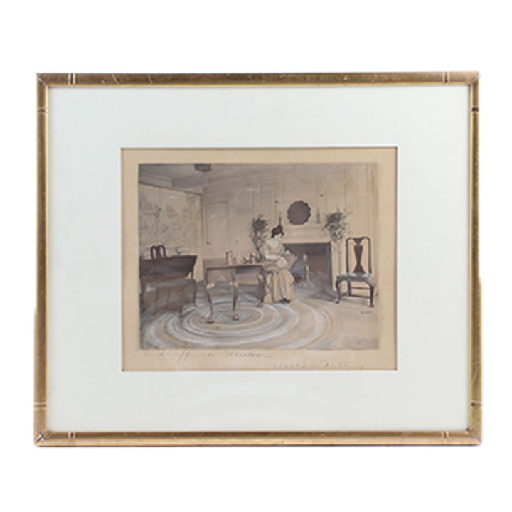 Wallace Nutting Antique Photographic Print "A Sheffield Heirloom"