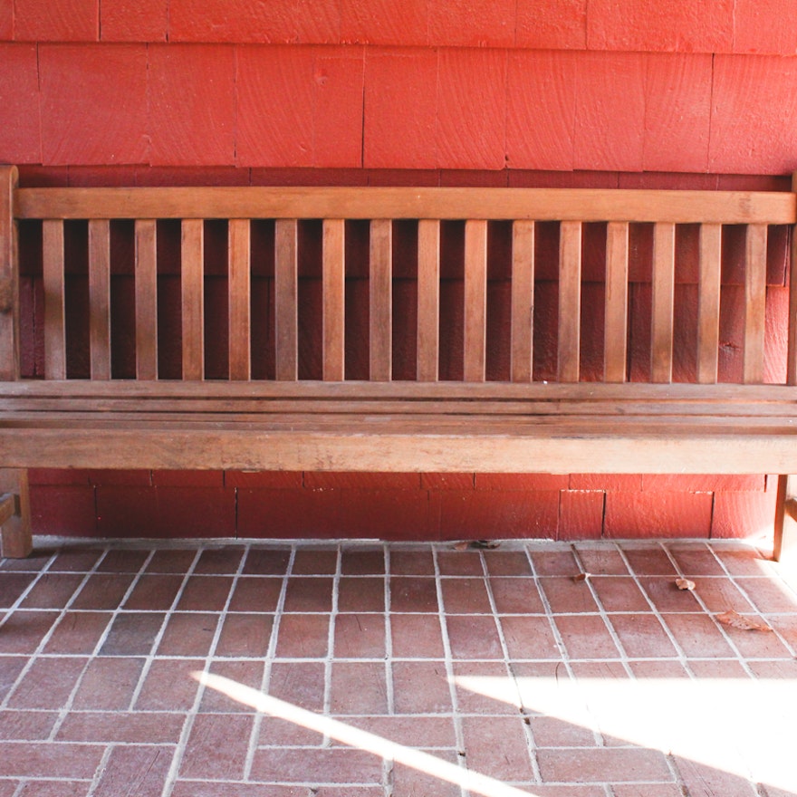 Long Teak Garden Bench by Country Casual