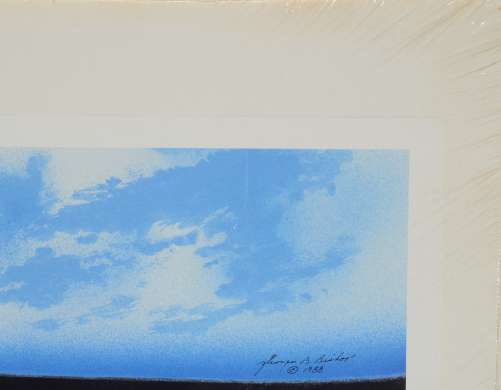 George Bishop Limited Edition Print "Apollo-Soyuz" Signed by Astronauts