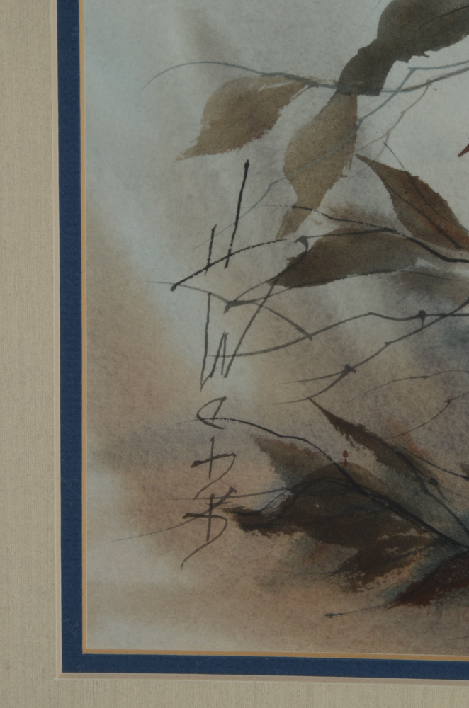 Pair of Original Watercolor Paintings of Birds