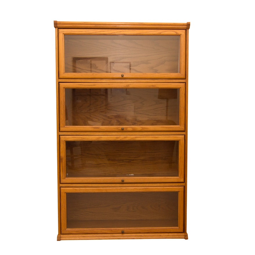 Oak Barrister's Style Bookcase/Cabinet