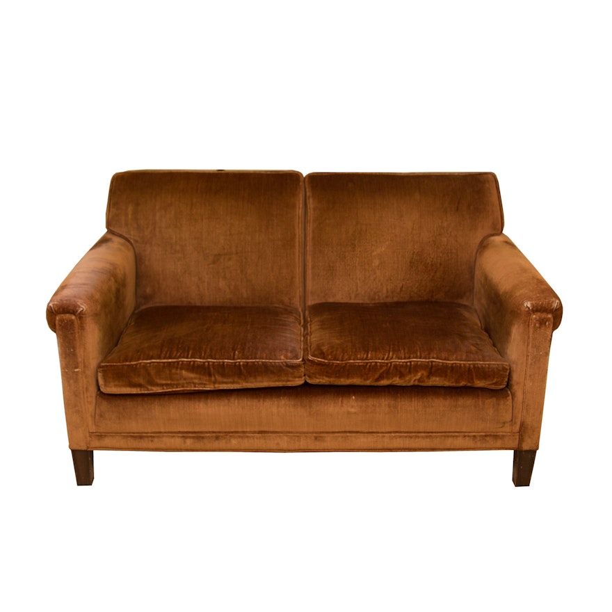 Vintage Upholstered Copper Coloured Sofa