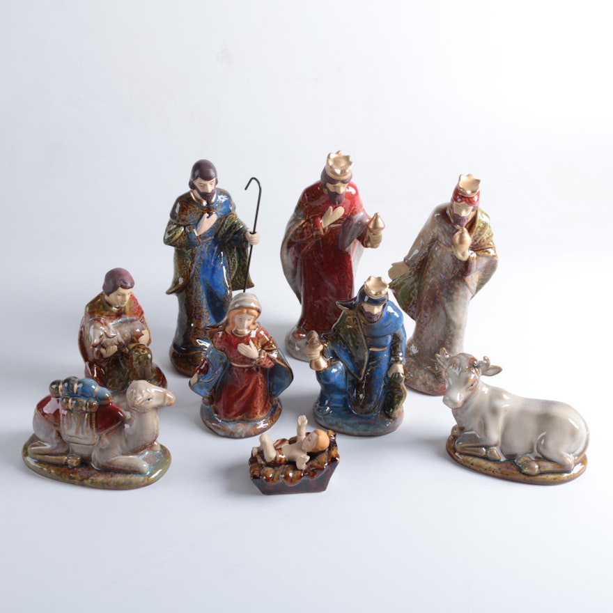 Avon Ceramic Nativity Figurines