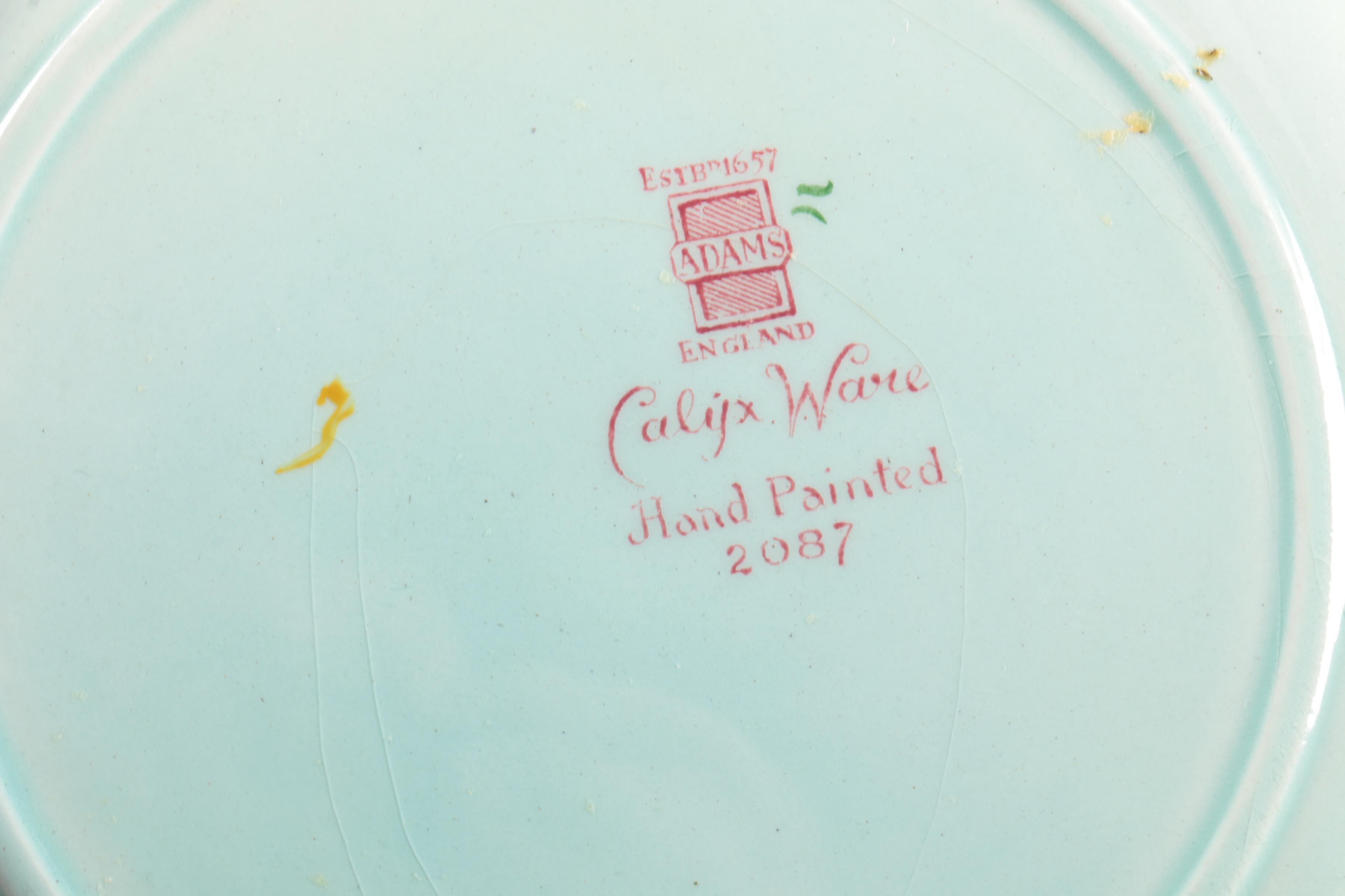 Adams Calyx Ware Hand Painted Tableware