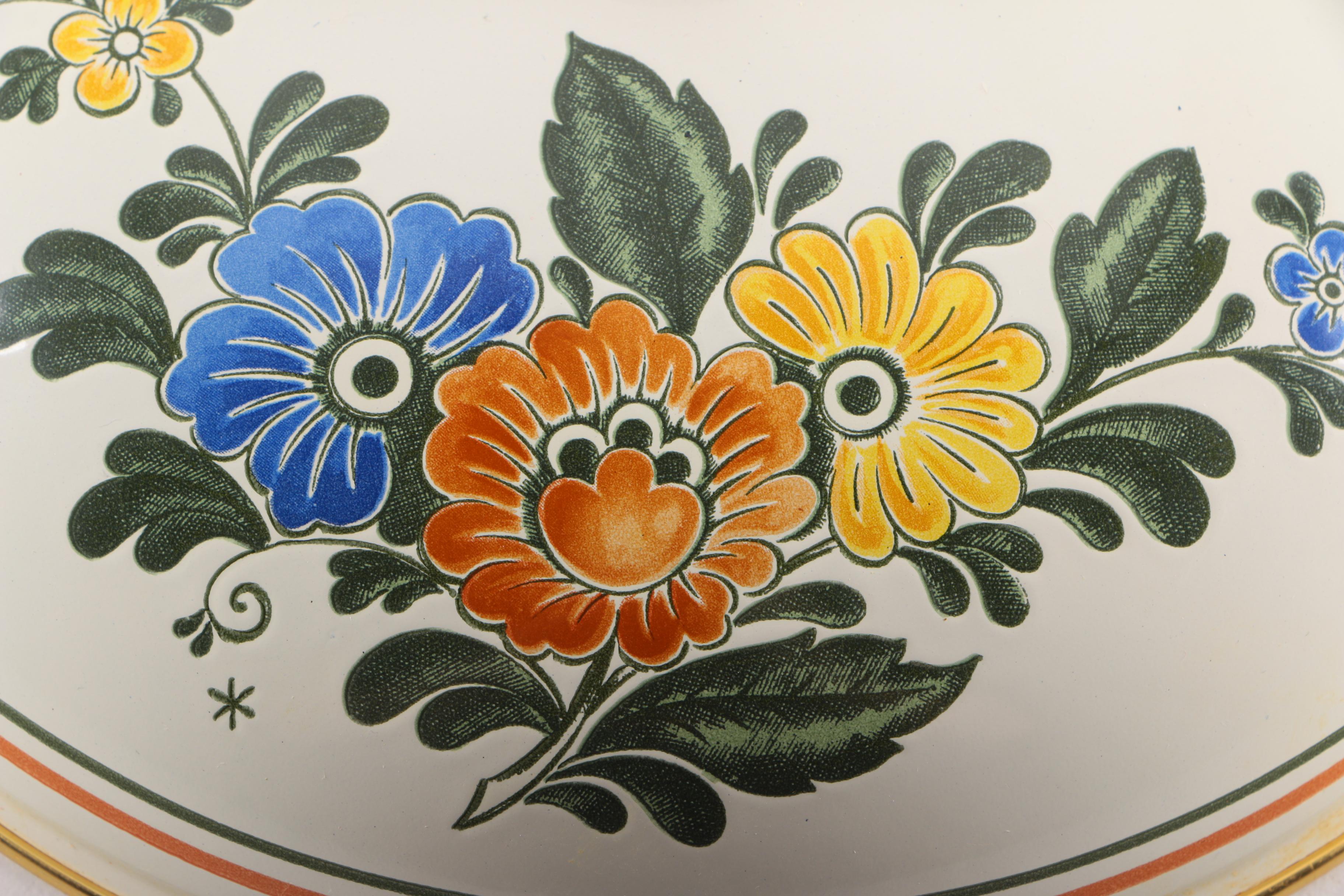 Vintage German Asta "Old Amsterdam" Floral Enamel Cookware