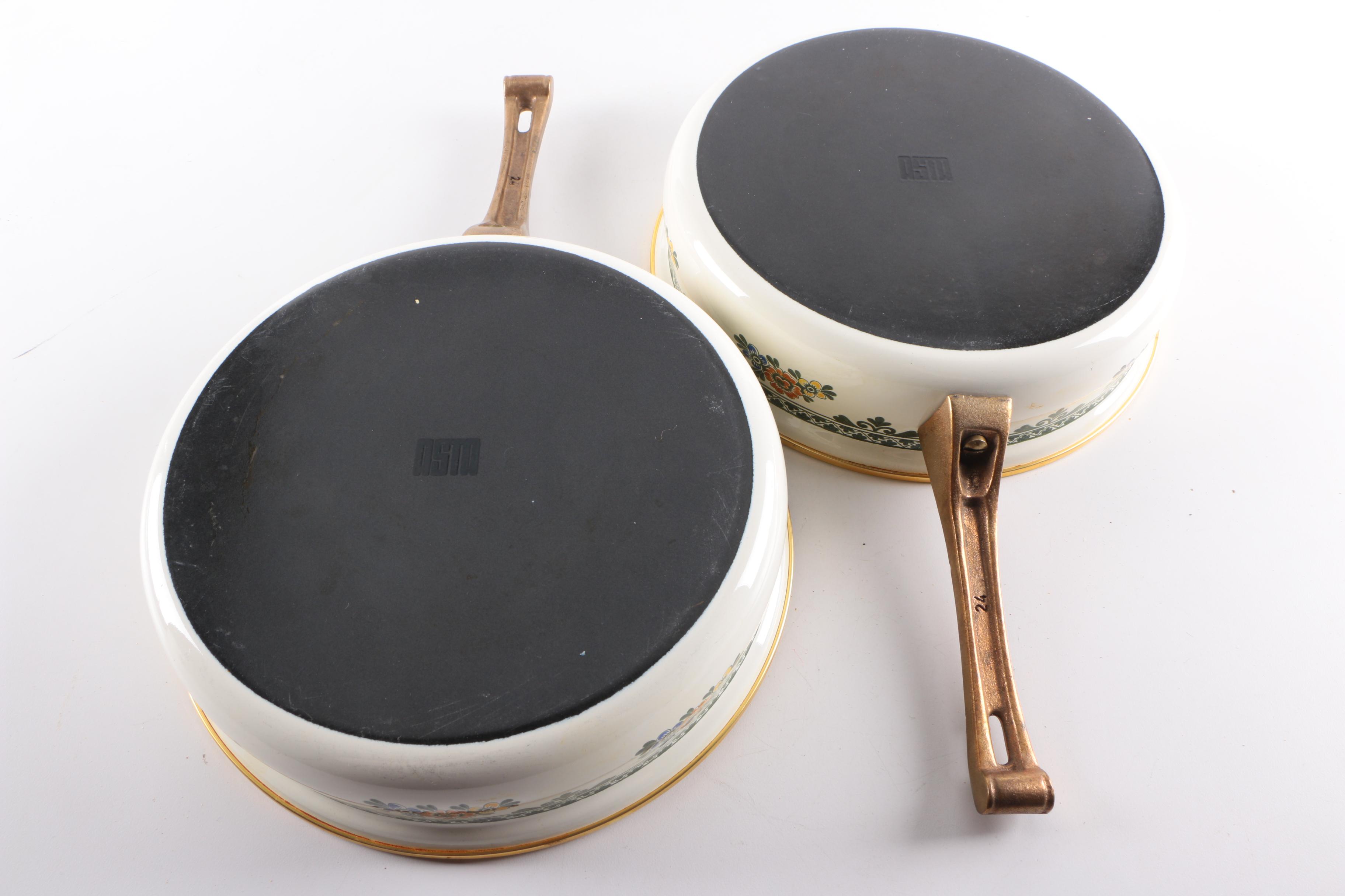 Vintage German Asta "Old Amsterdam" Floral Enamel Cookware