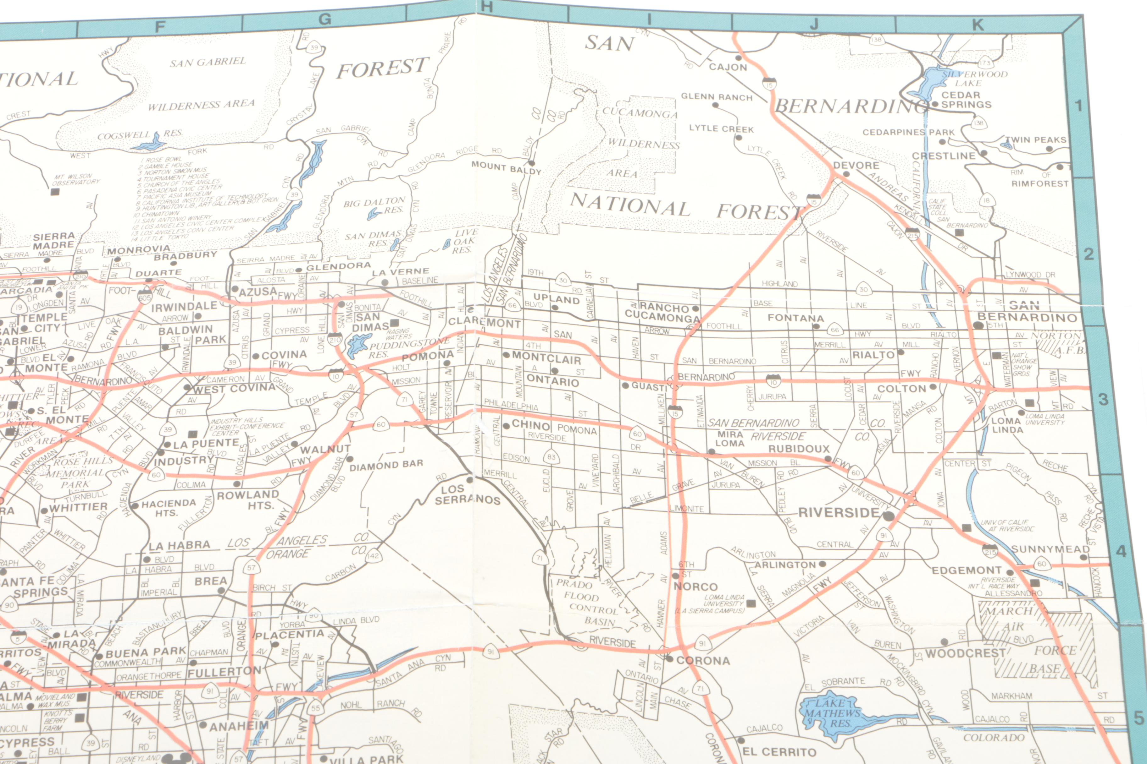 Disney Frequent Freeway Flyer "Minnie Map" of Southern California