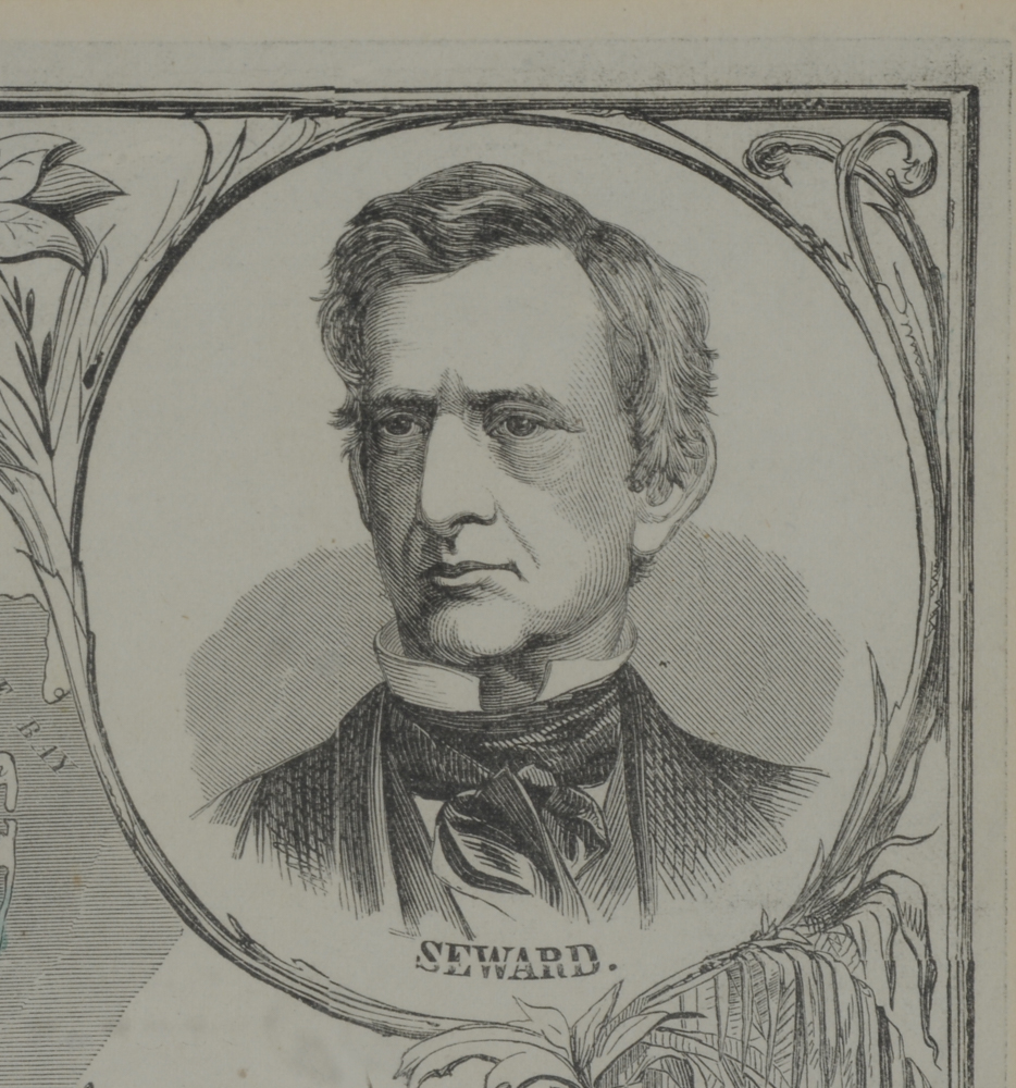 Antique Wood Engraving Map of Southern States for Harper's Weekly Publication