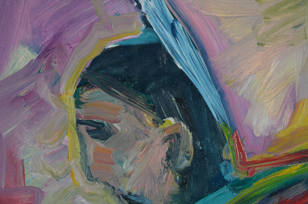 Jose Trujillo Original Oil Painting on Canvas "The Feather"