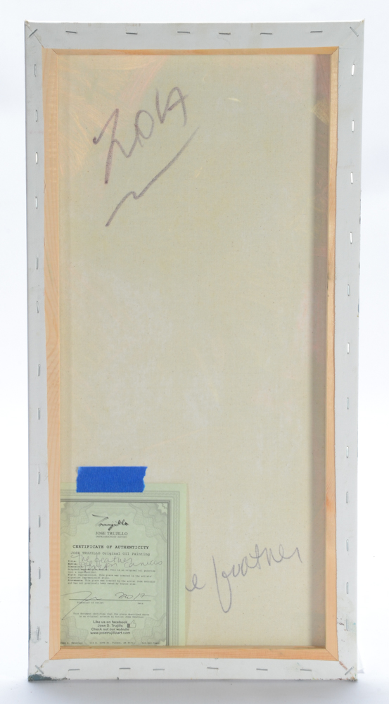 Jose Trujillo Original Oil Painting on Canvas "The Feather"