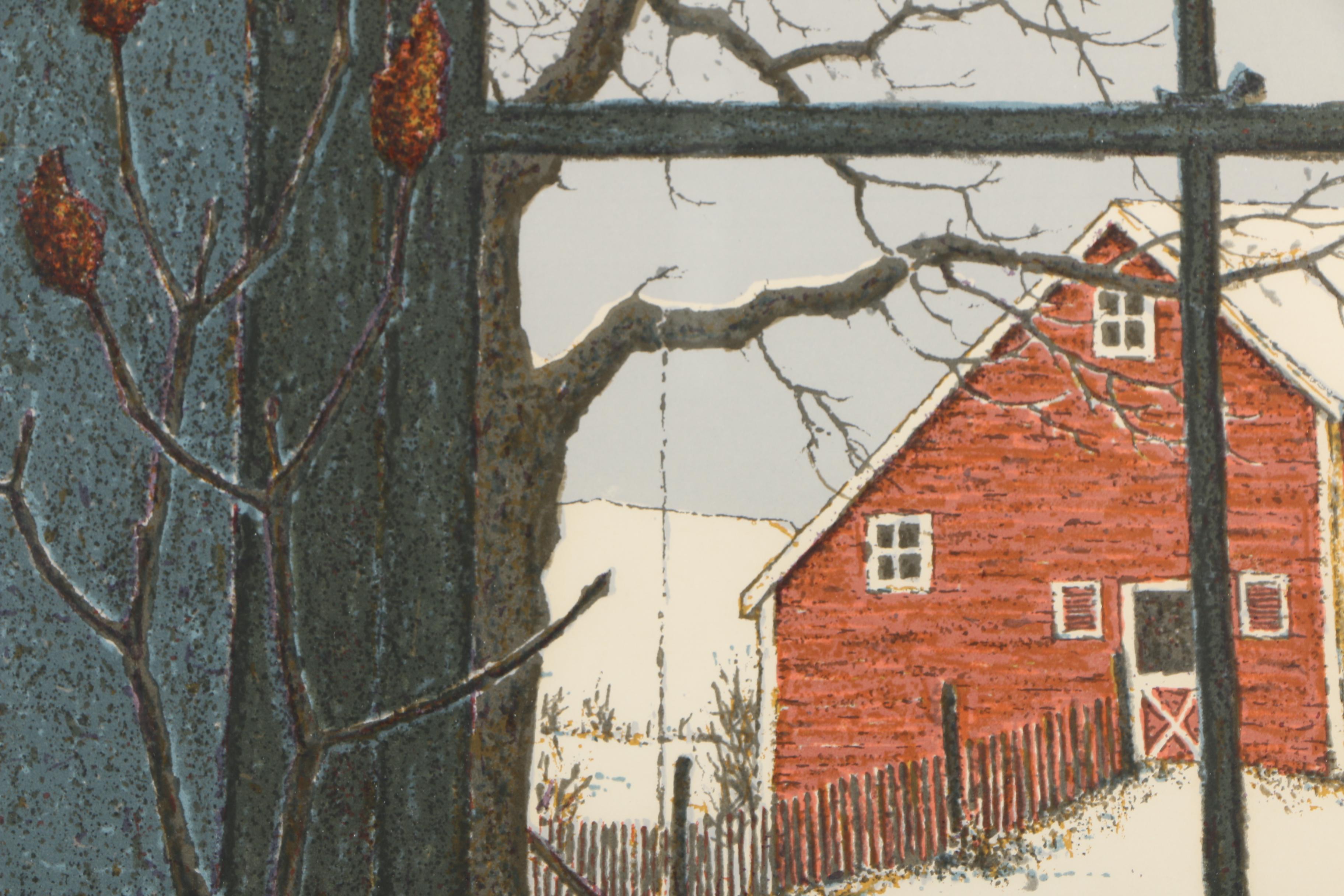 Tom Bartek Limited Edition Serigraph "January Table (Seven Apples)"