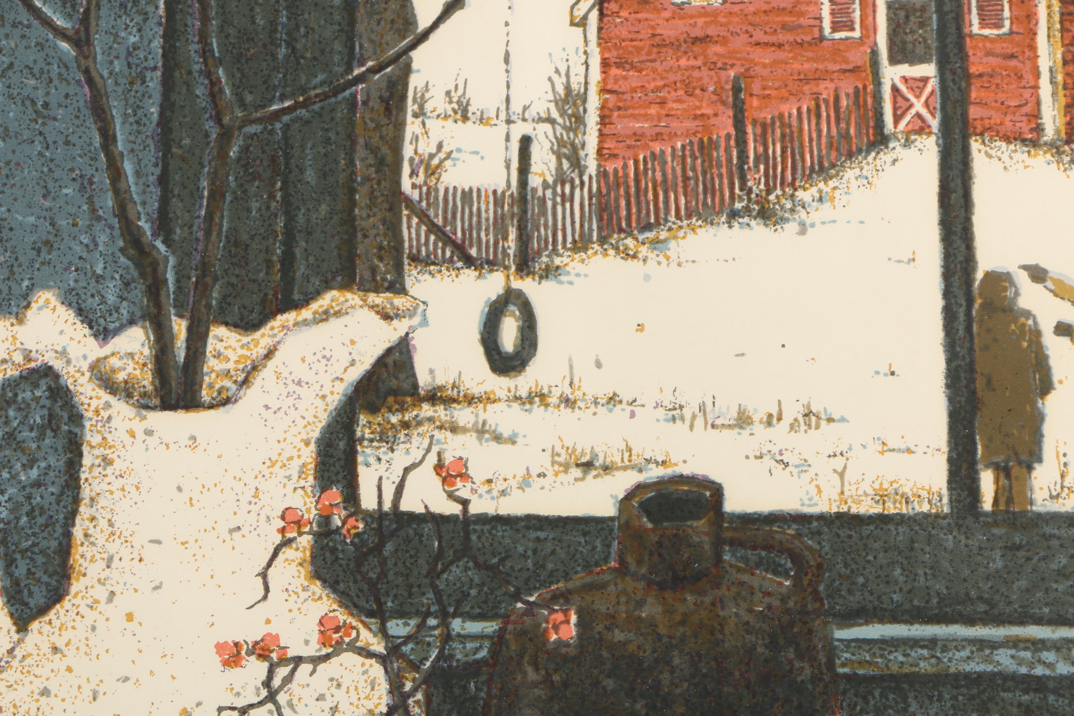 Tom Bartek Limited Edition Serigraph "January Table (Seven Apples)"