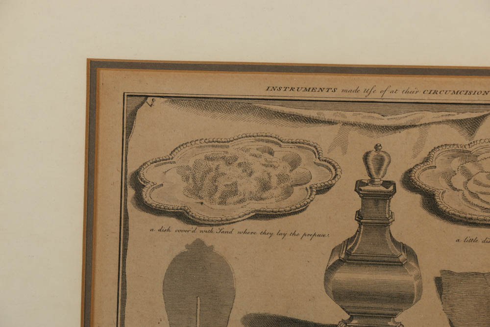 Restrike Etching after Bernard Picart "Instruments Made Use...at Circumcision"