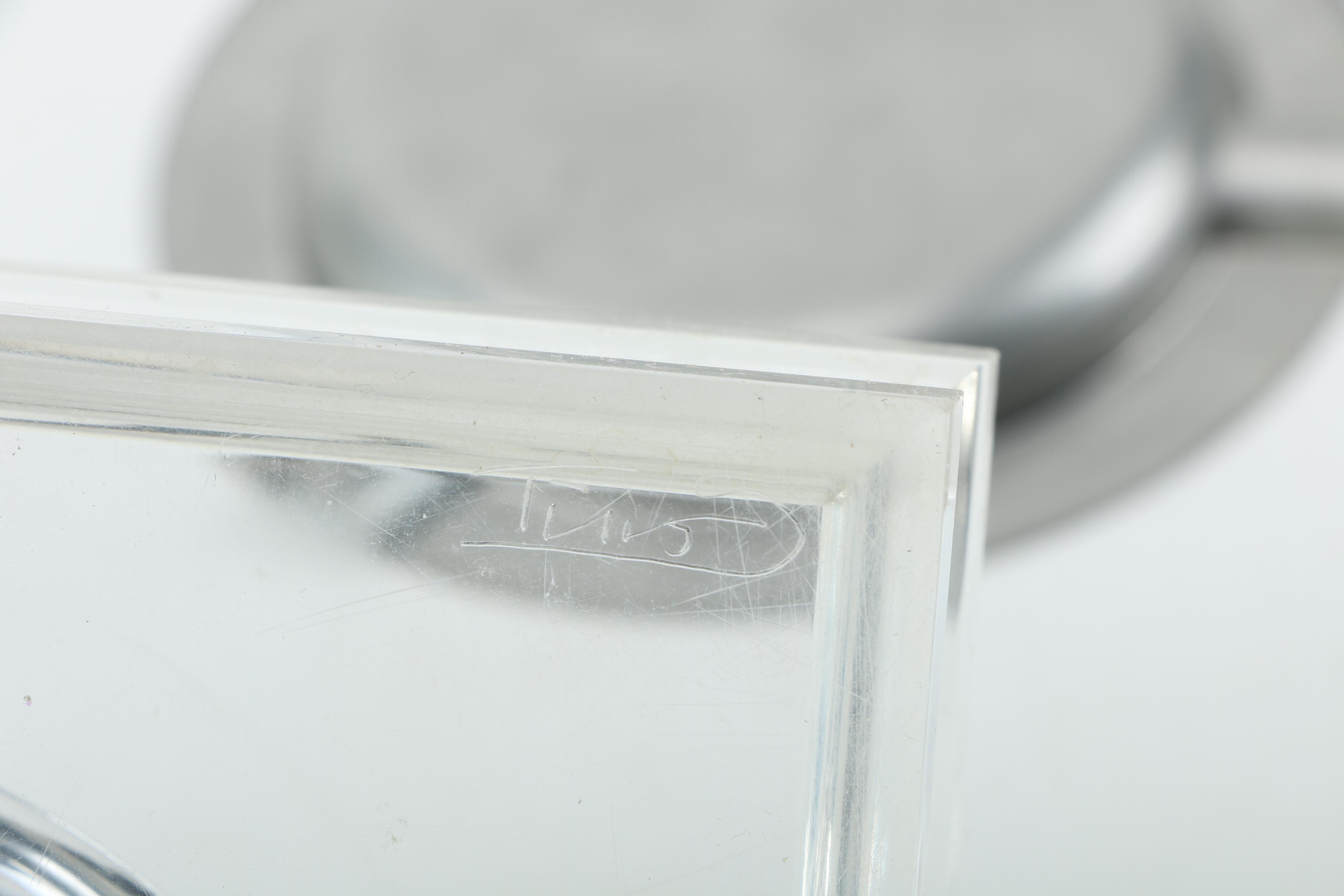 Evans Lucite Table Lighter and Signed Italian Lucite Ash Receiver