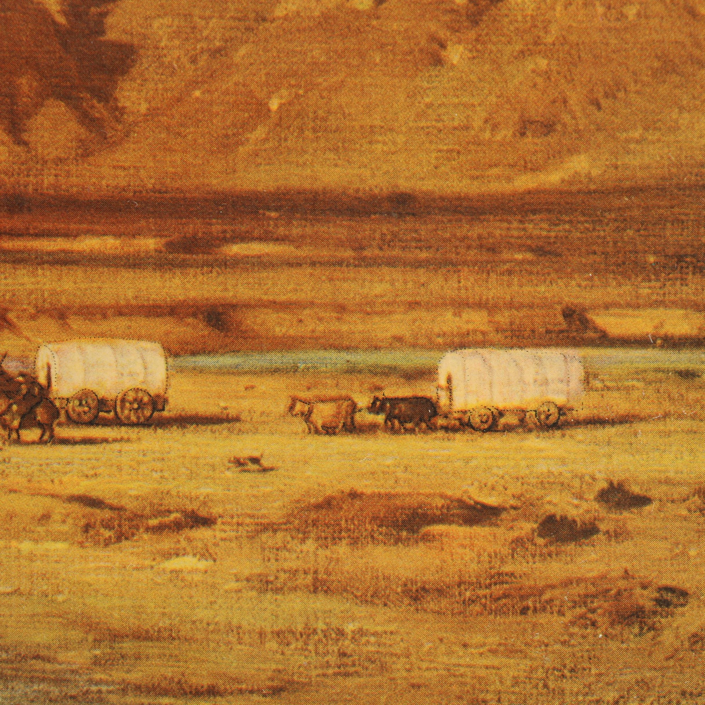 Offset Lithograph After Samuel Colman "Emigrant Train"